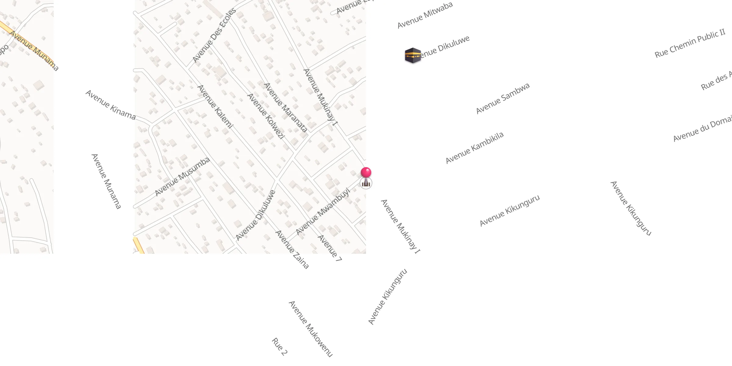Carte de localisation : Mosquée