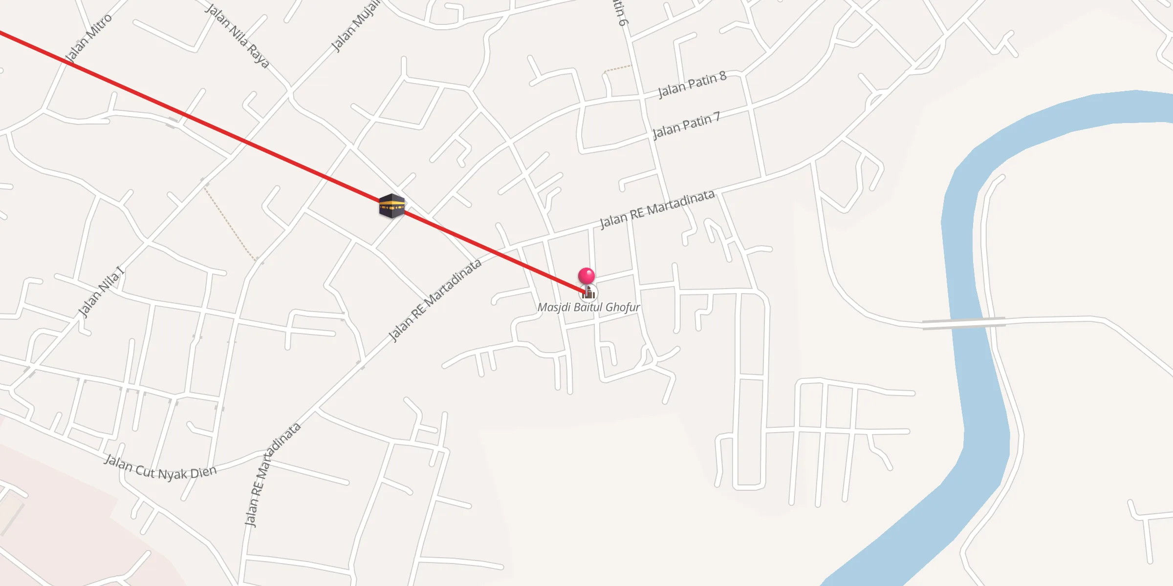 Carte de localisation : Masjdi Baitul Ghofur