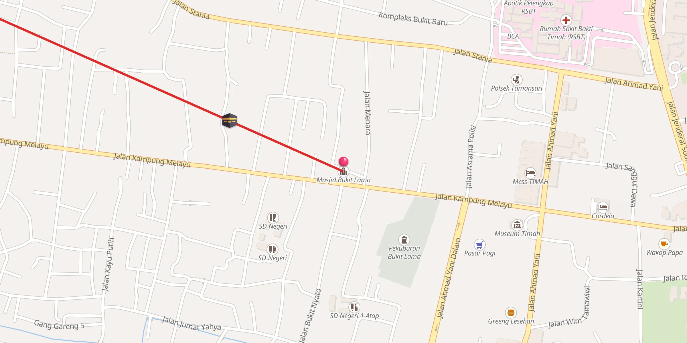 Carte de localisation : Masjid Bukit Lama