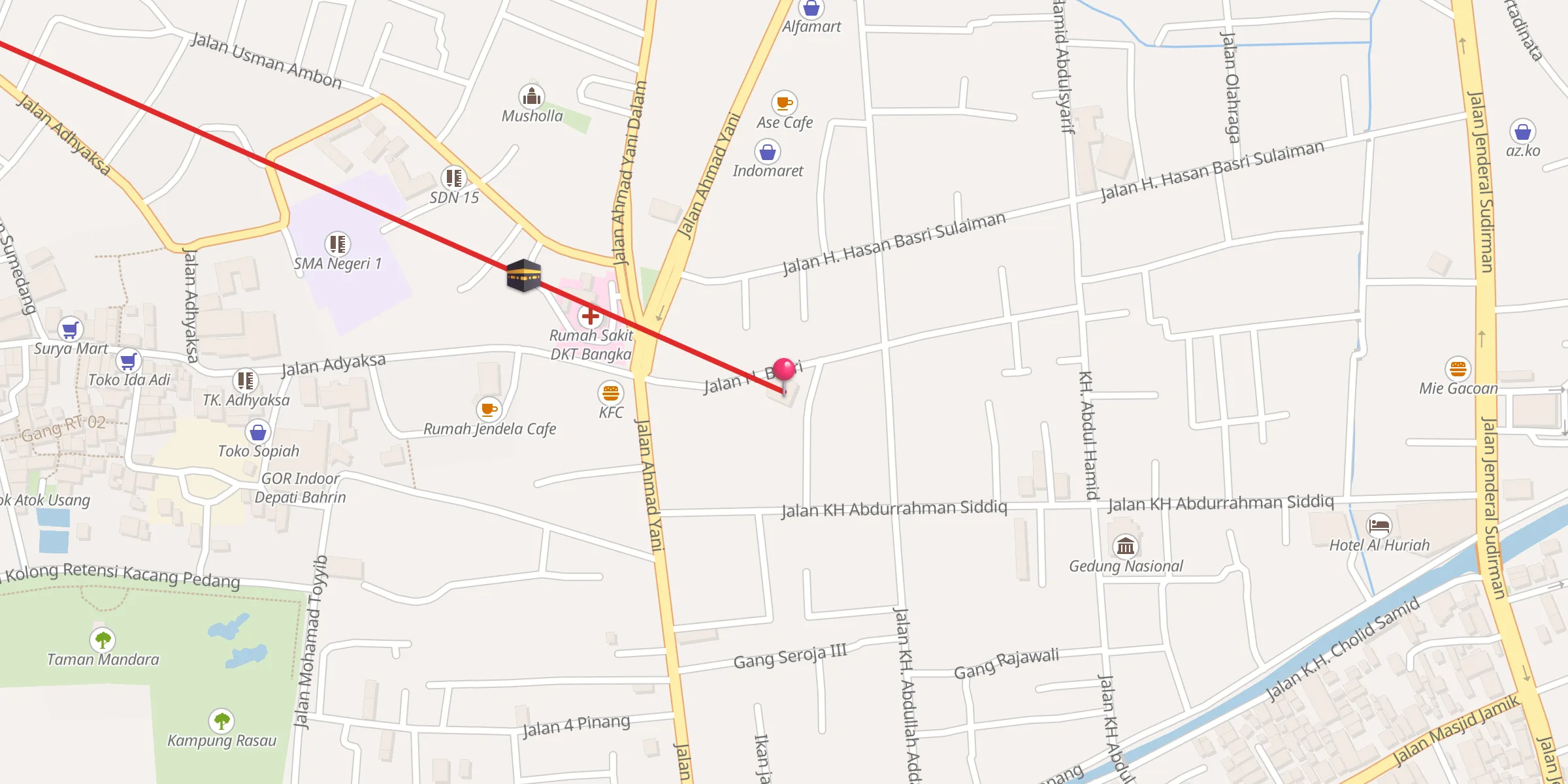 Carte de localisation : Masjid H. Bakri