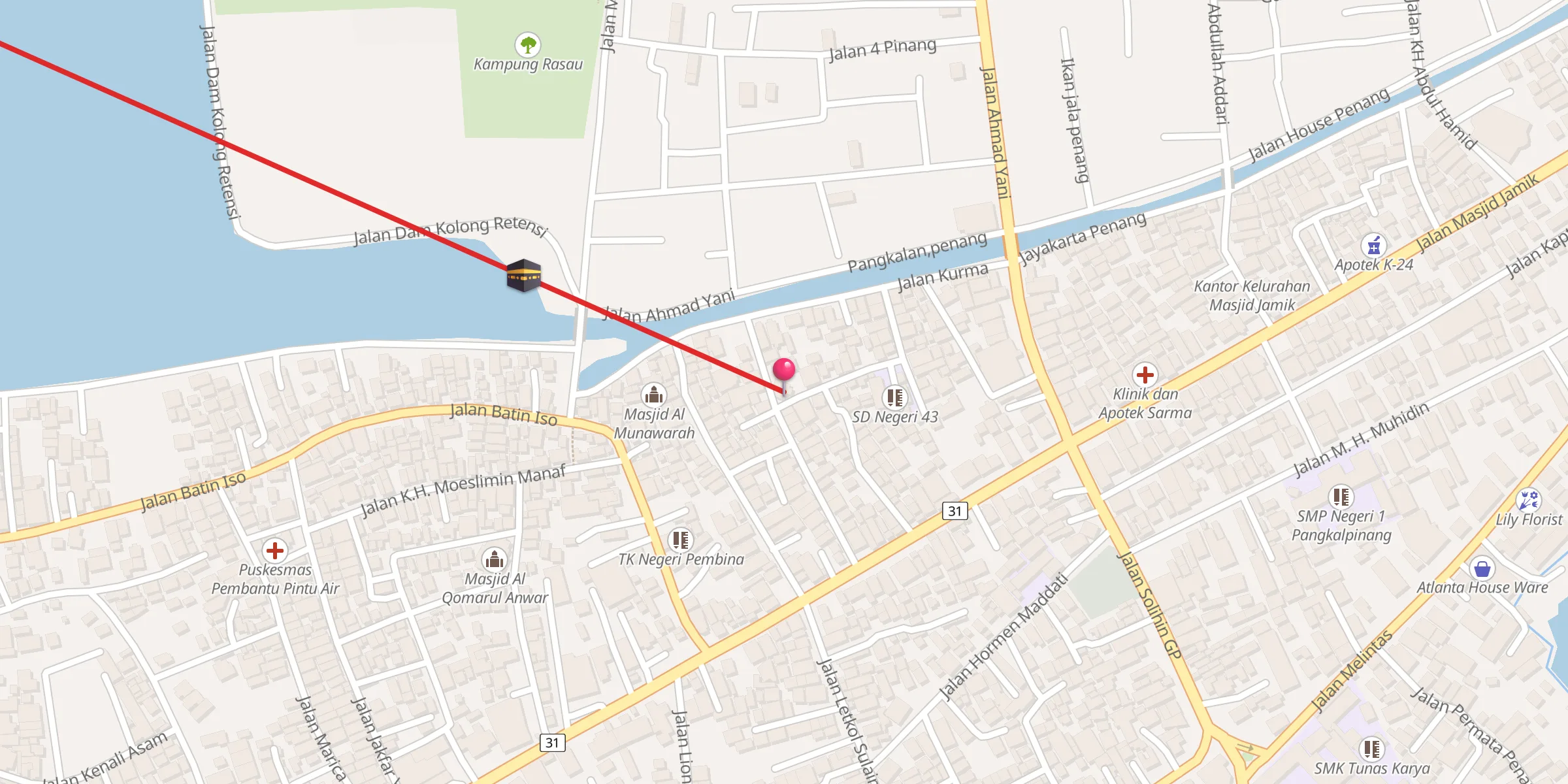 Carte de localisation : Masjid Baitul Haqq