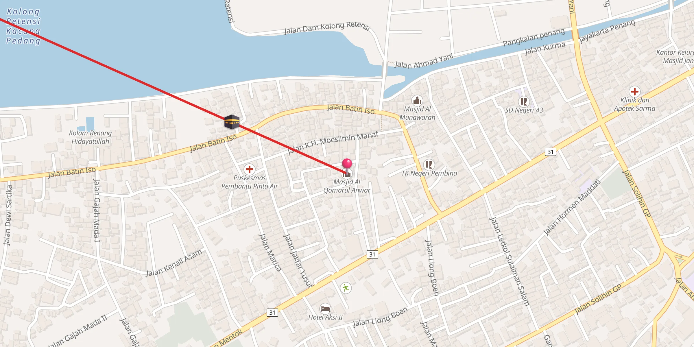 Carte de localisation : Masjid Al Qomarul Anwar
