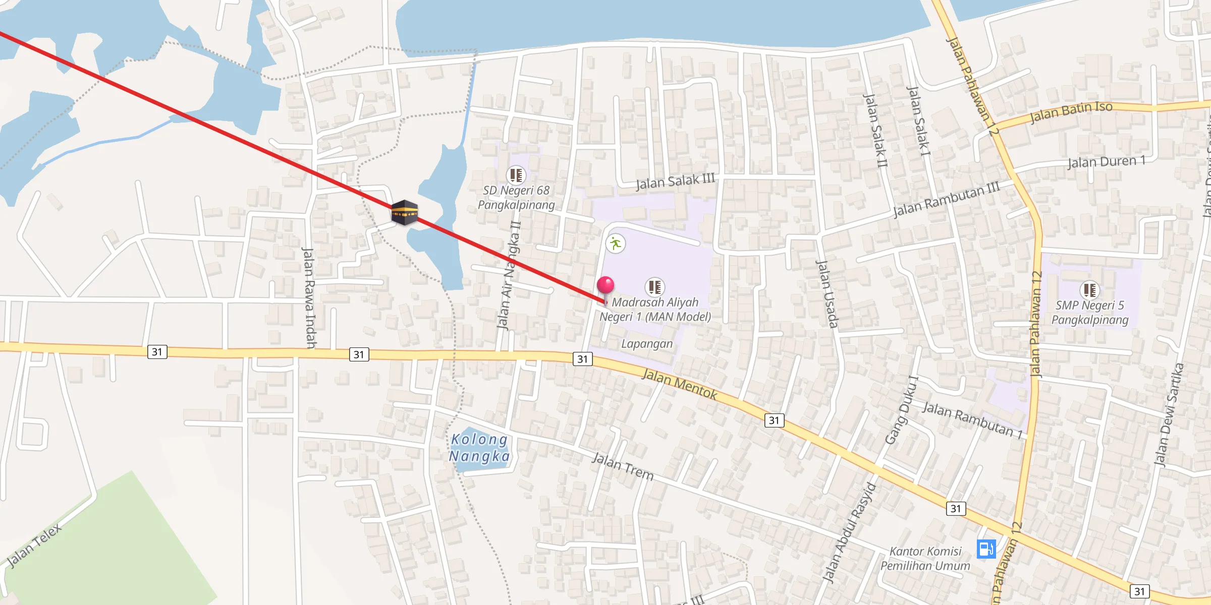 Carte de localisation : Masjid MAN 1 Pangkalpinang