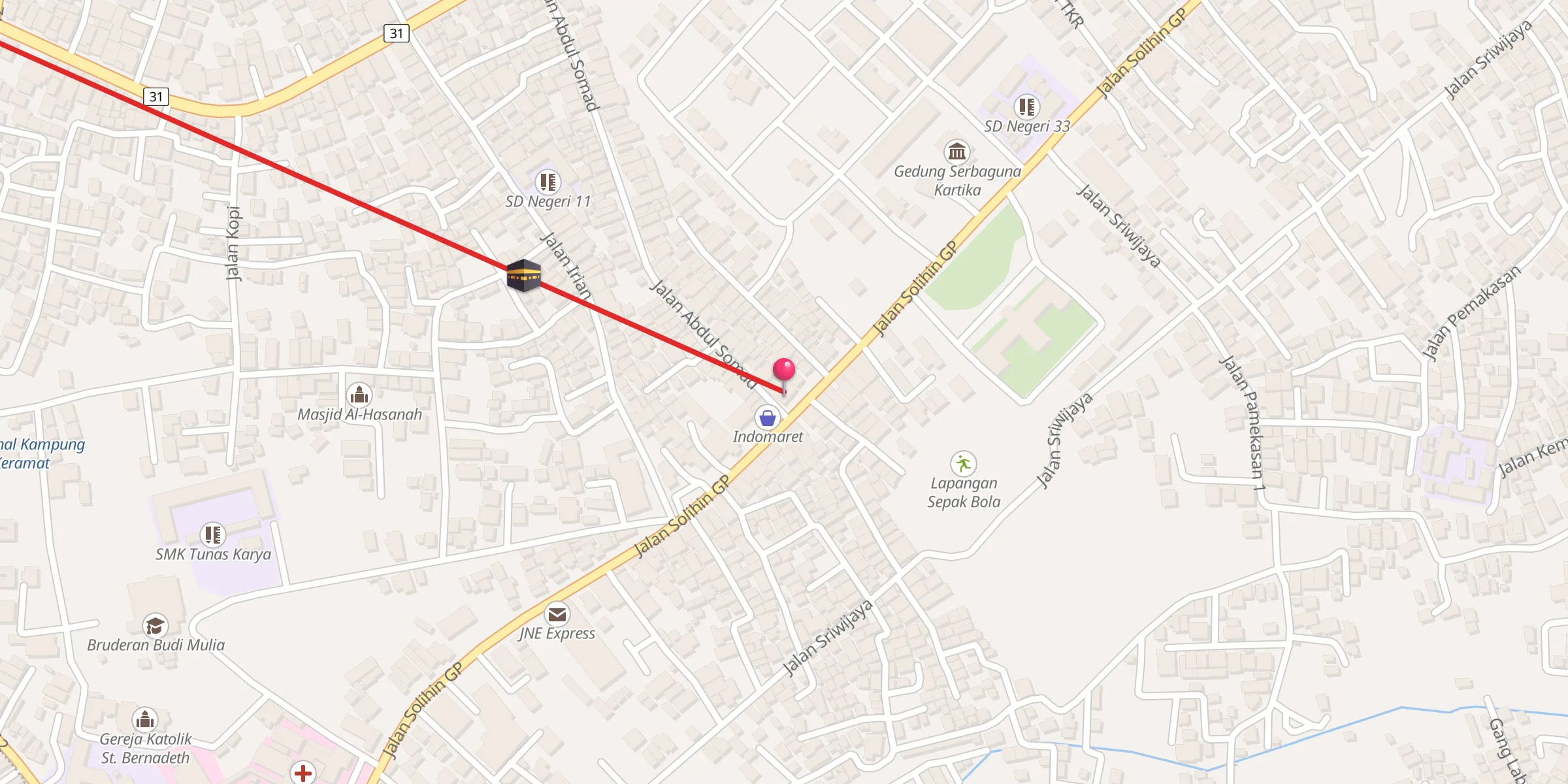 Carte de localisation : Masjid Baitul Ma'ruf