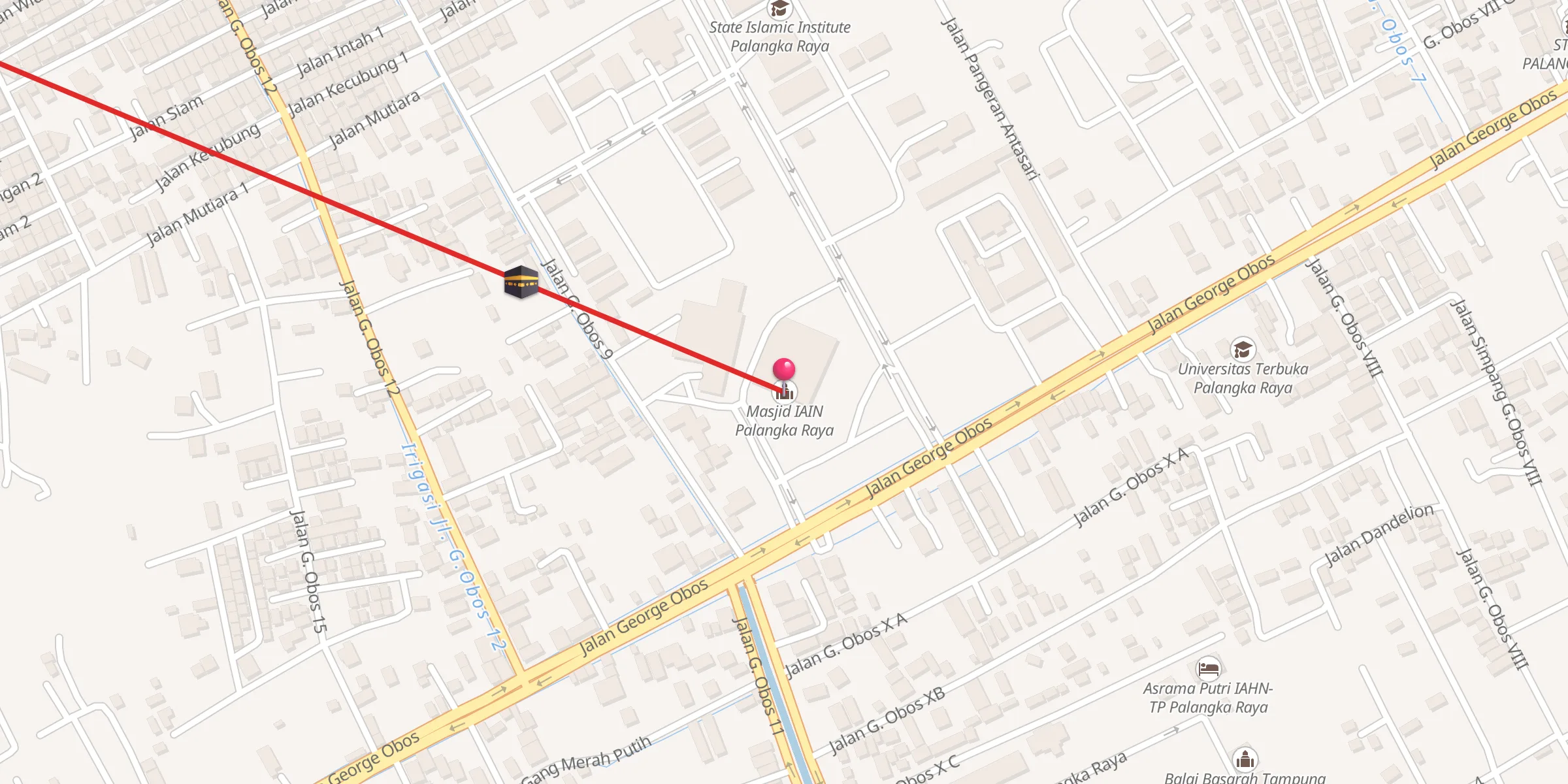 Carte de localisation : Masjid IAIN Palangka Raya