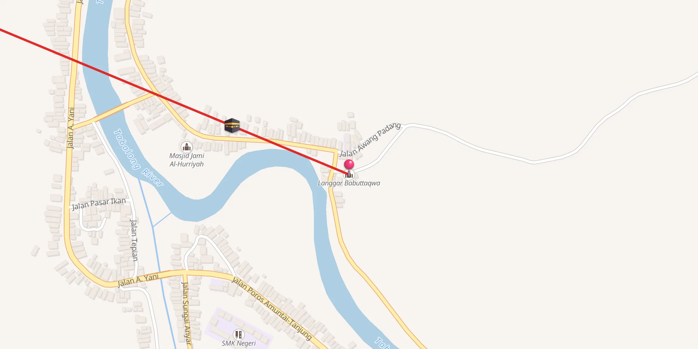 Carte de localisation : Langgar Babuttaqwa