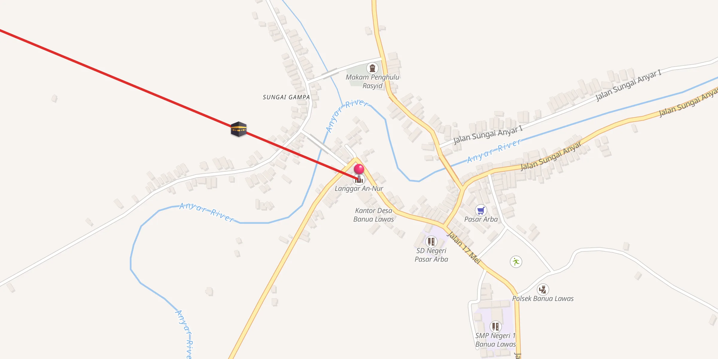 Carte de localisation : Langgar An-Nur