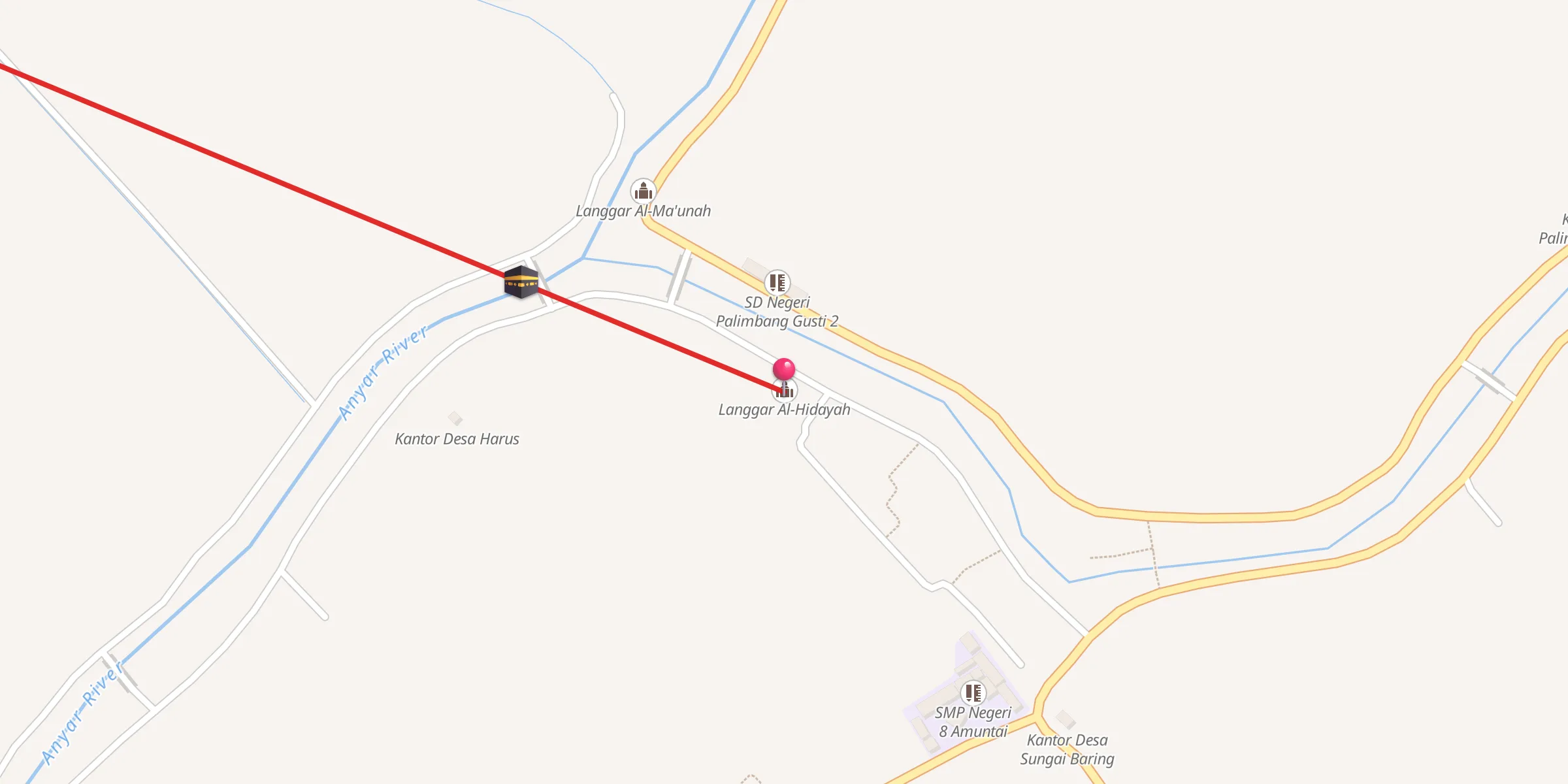 Carte de localisation : Langgar Al-Hidayah