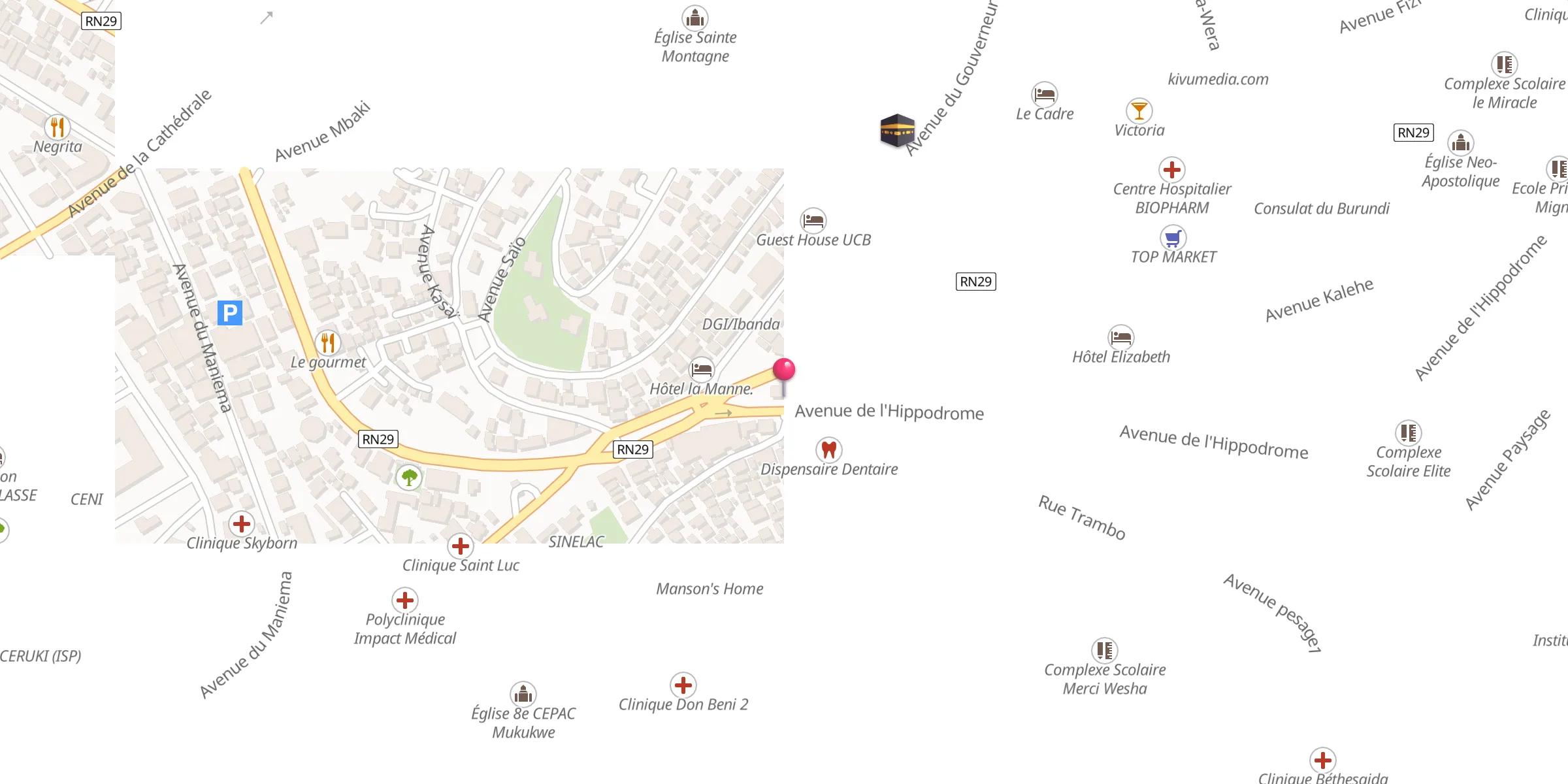 Carte de localisation : Mosquée