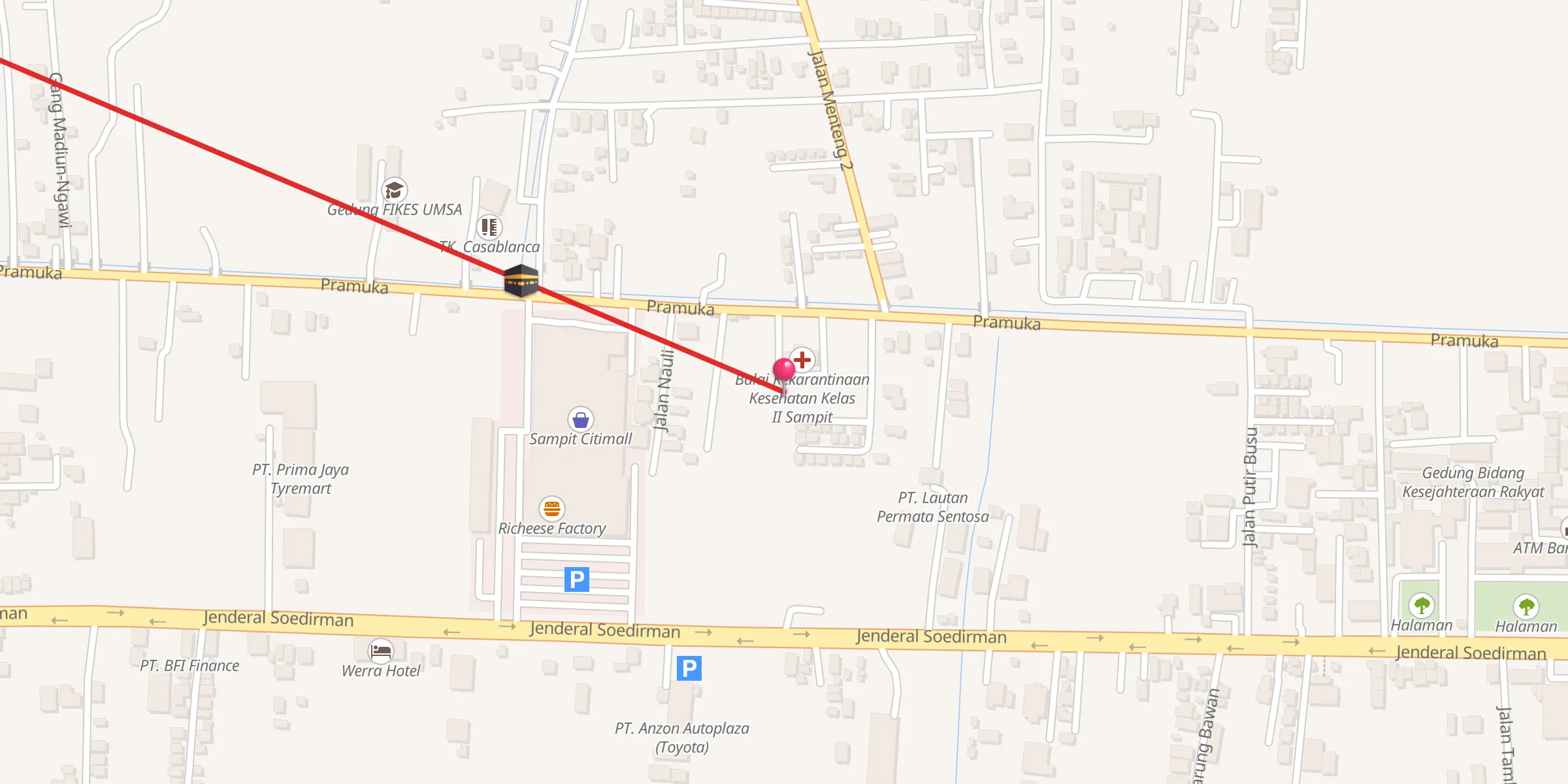 Carte de localisation : Mushola BKK Sampit