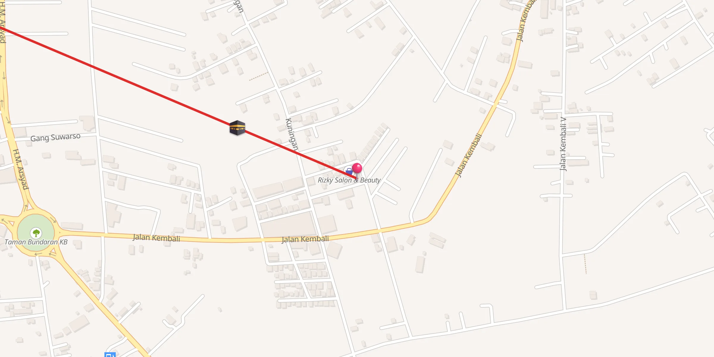 Carte de localisation : Mushola Riyadhus Shalihin