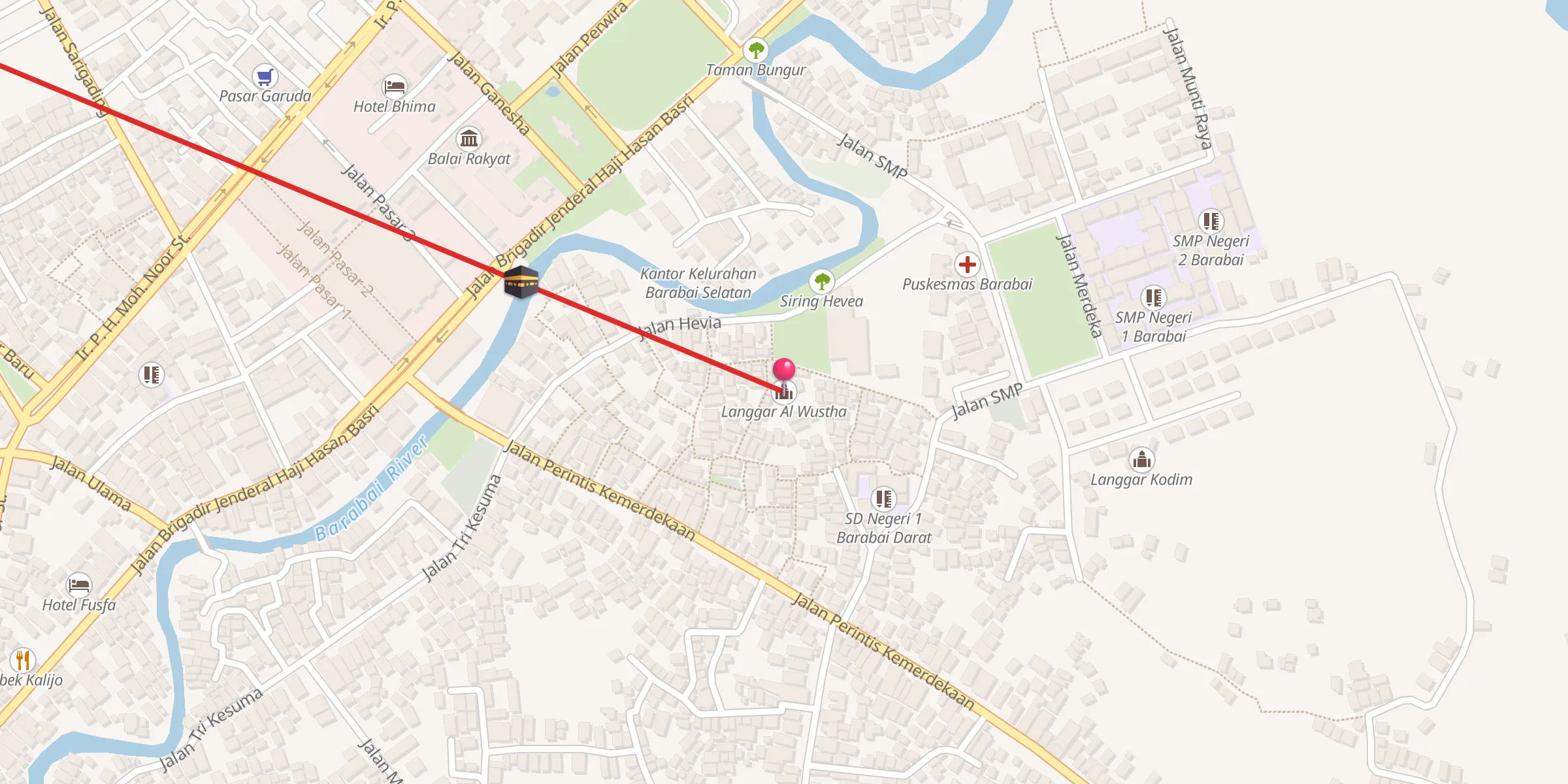 Carte de localisation : Langgar Al Wustha