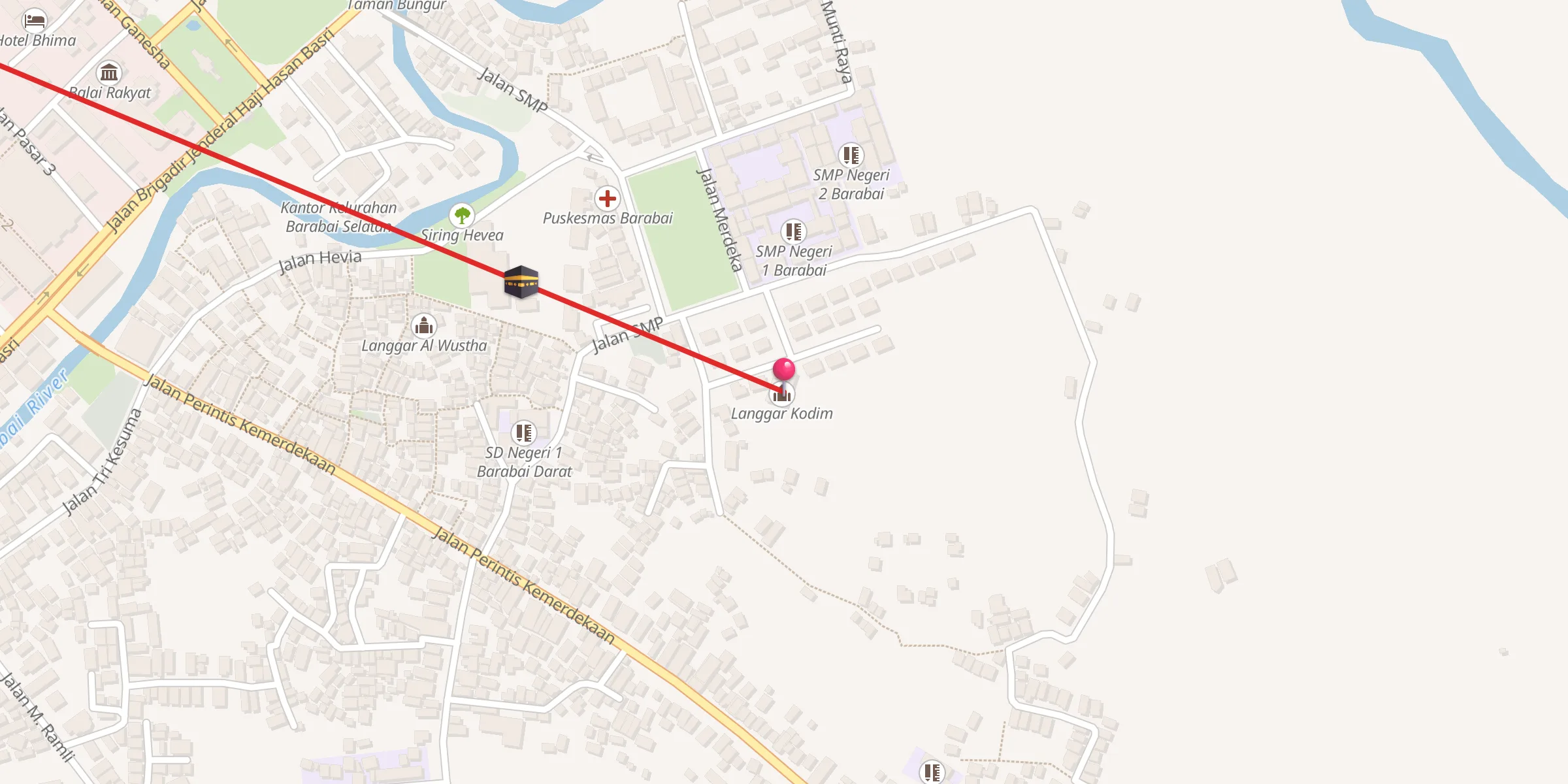 Carte de localisation : Langgar Kodim