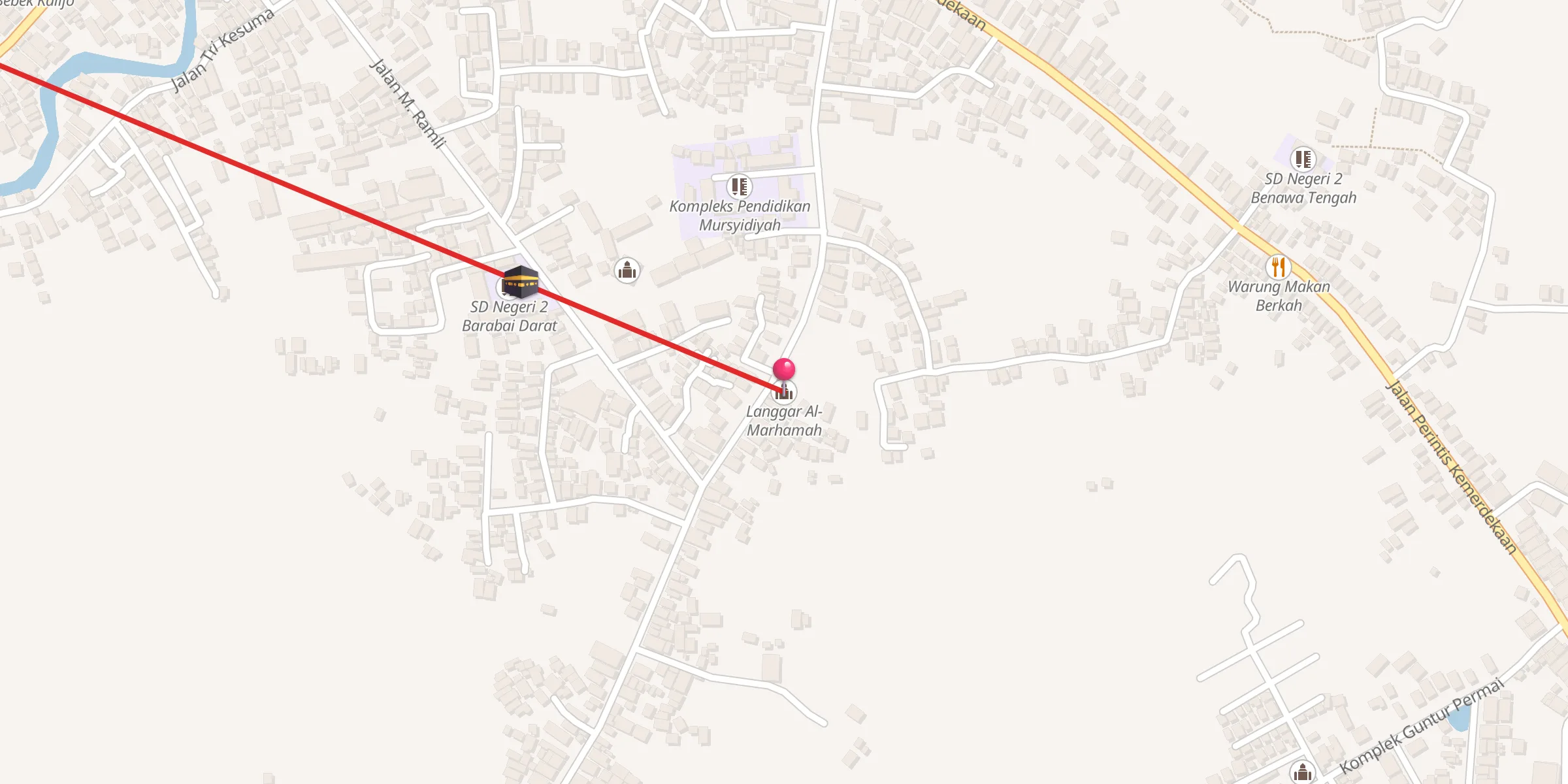 Carte de localisation : Langgar Al-Marhamah