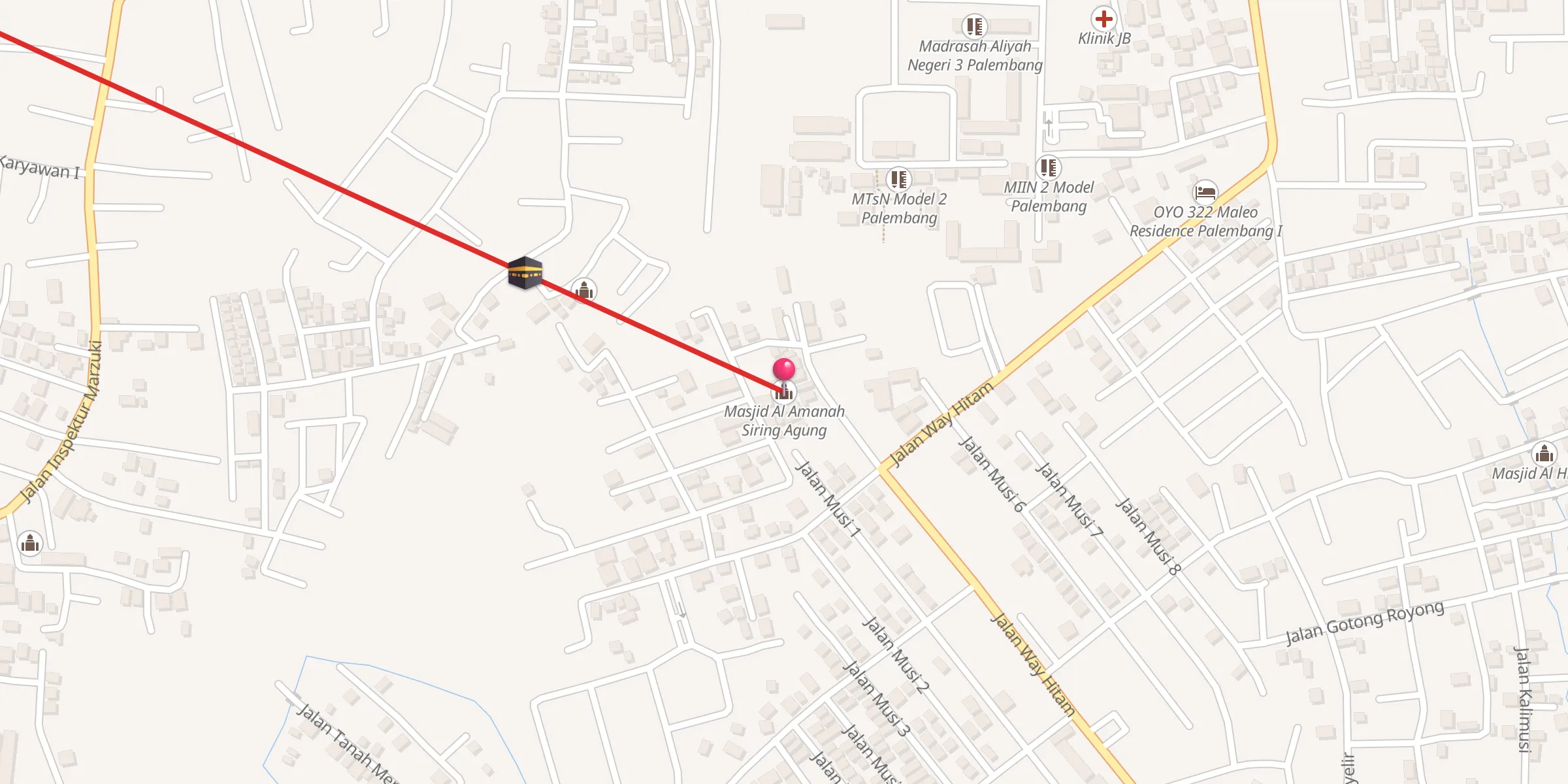 Carte de localisation : Masjid Al Amanah Siring Agung