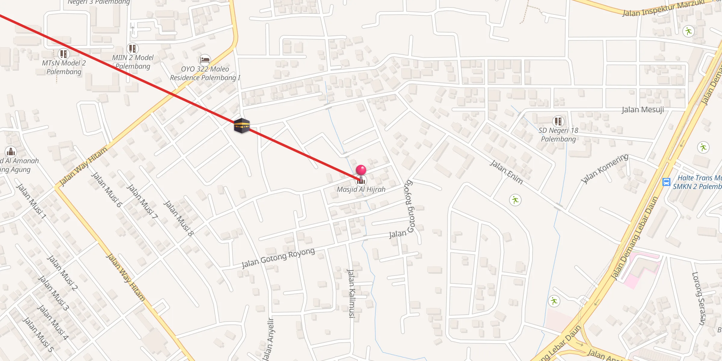 Carte de localisation : Masjid Al Hijrah