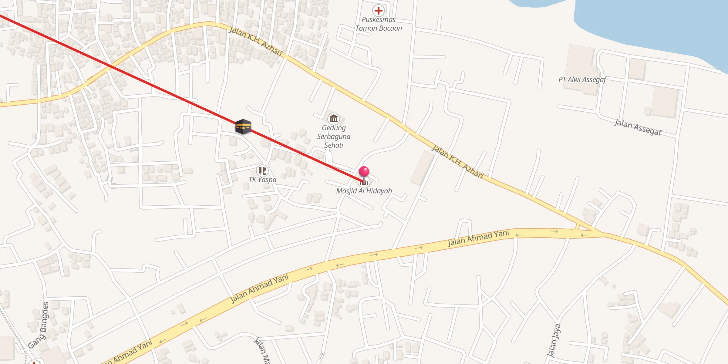 Carte de localisation : Masjid Al Hidayah