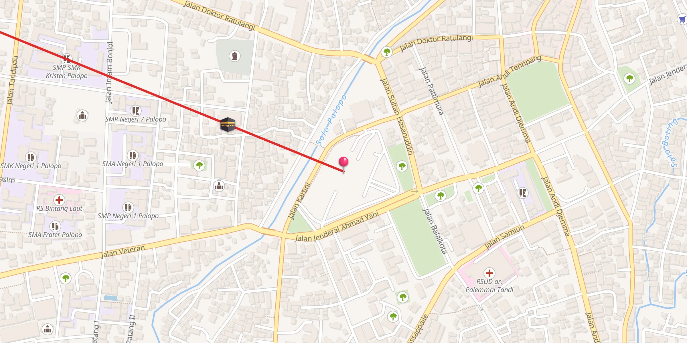 Carte de localisation : Mesjid Agung Palopo
