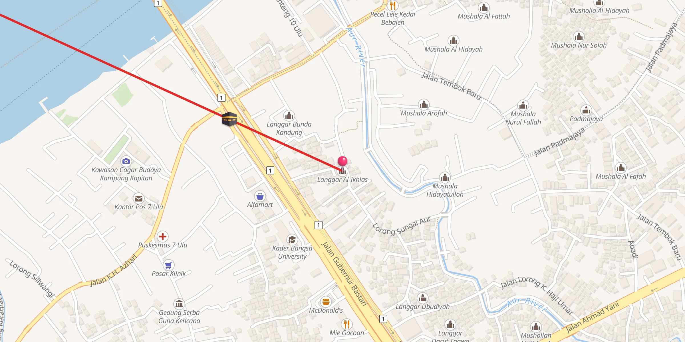 Carte de localisation : Langgar Al-Ikhlas