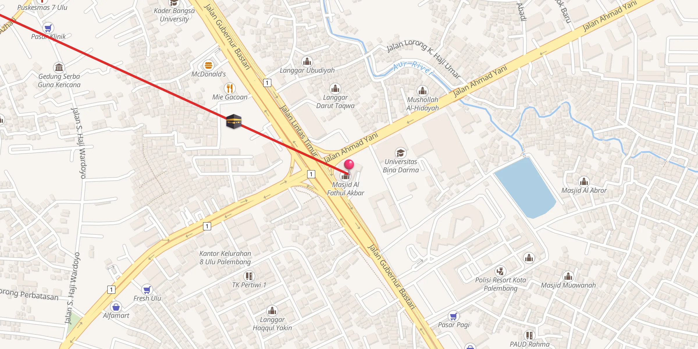 Carte de localisation : Masjid Al Fathul Akbar