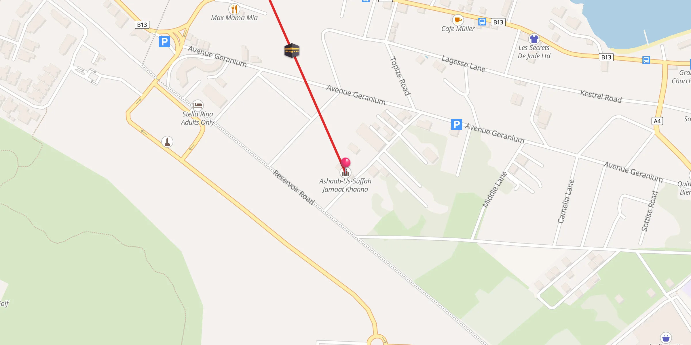 Carte de localisation : Ashaab-Us-Suffah Jamaat Khanna
