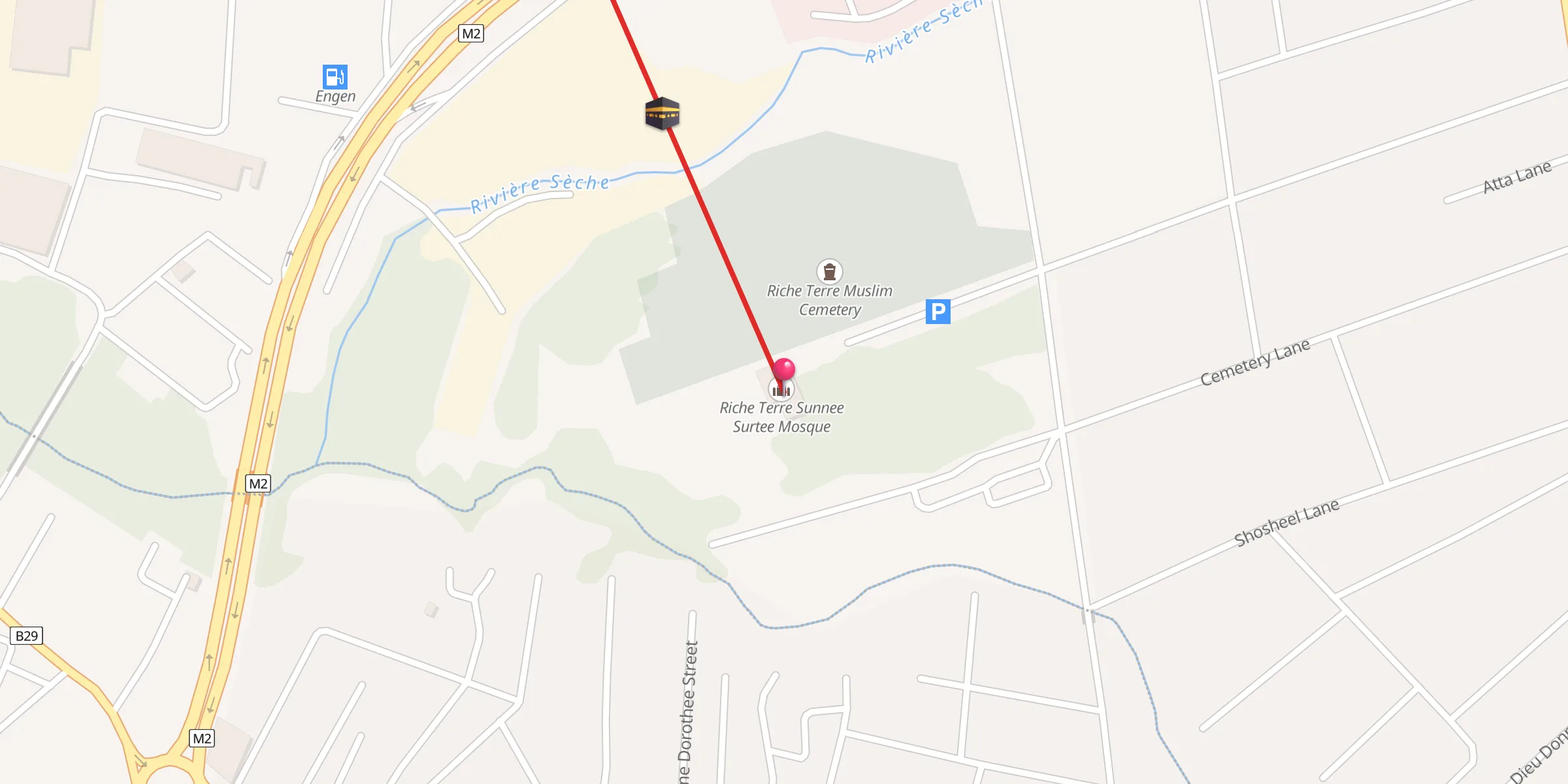 Carte de localisation : Riche Terre Sunnee Surtee Mosque