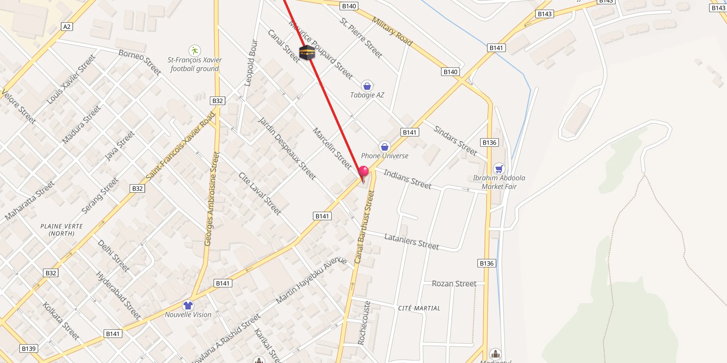 Carte de localisation : Masjid Emarate (Al HUDA WAN NOOR)