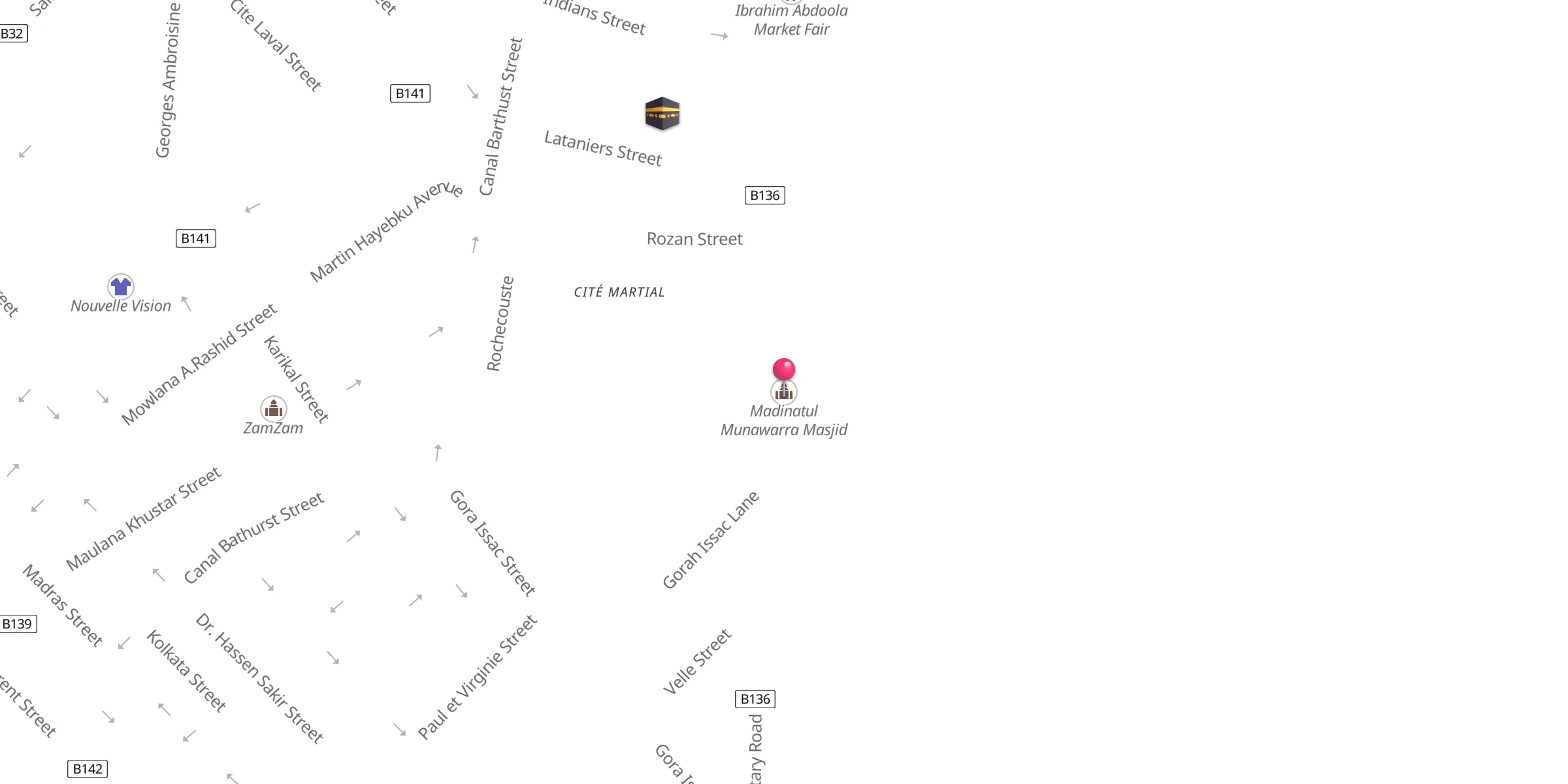 Carte de localisation : Madinatul Munawarra Masjid
