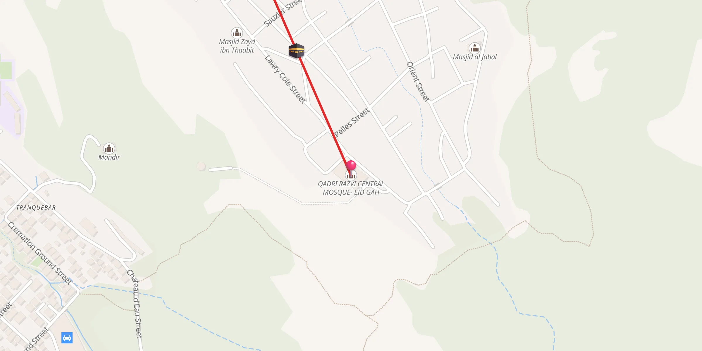 Carte de localisation : QADRI RAZVI CENTRAL MOSQUE- EID GAH