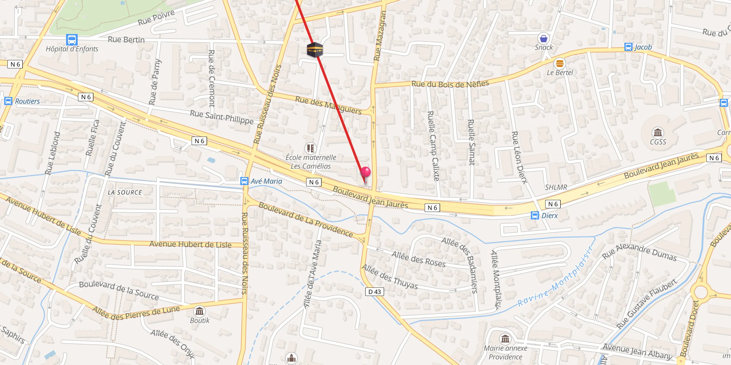 Carte de localisation : Ibadat Khana Yassine