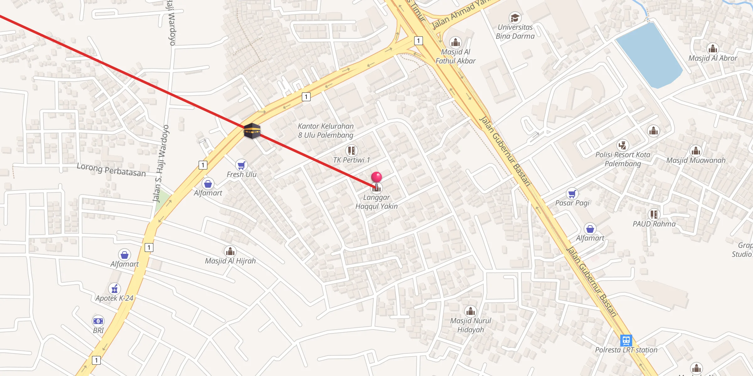 Carte de localisation : Langgar Haqqul Yakin