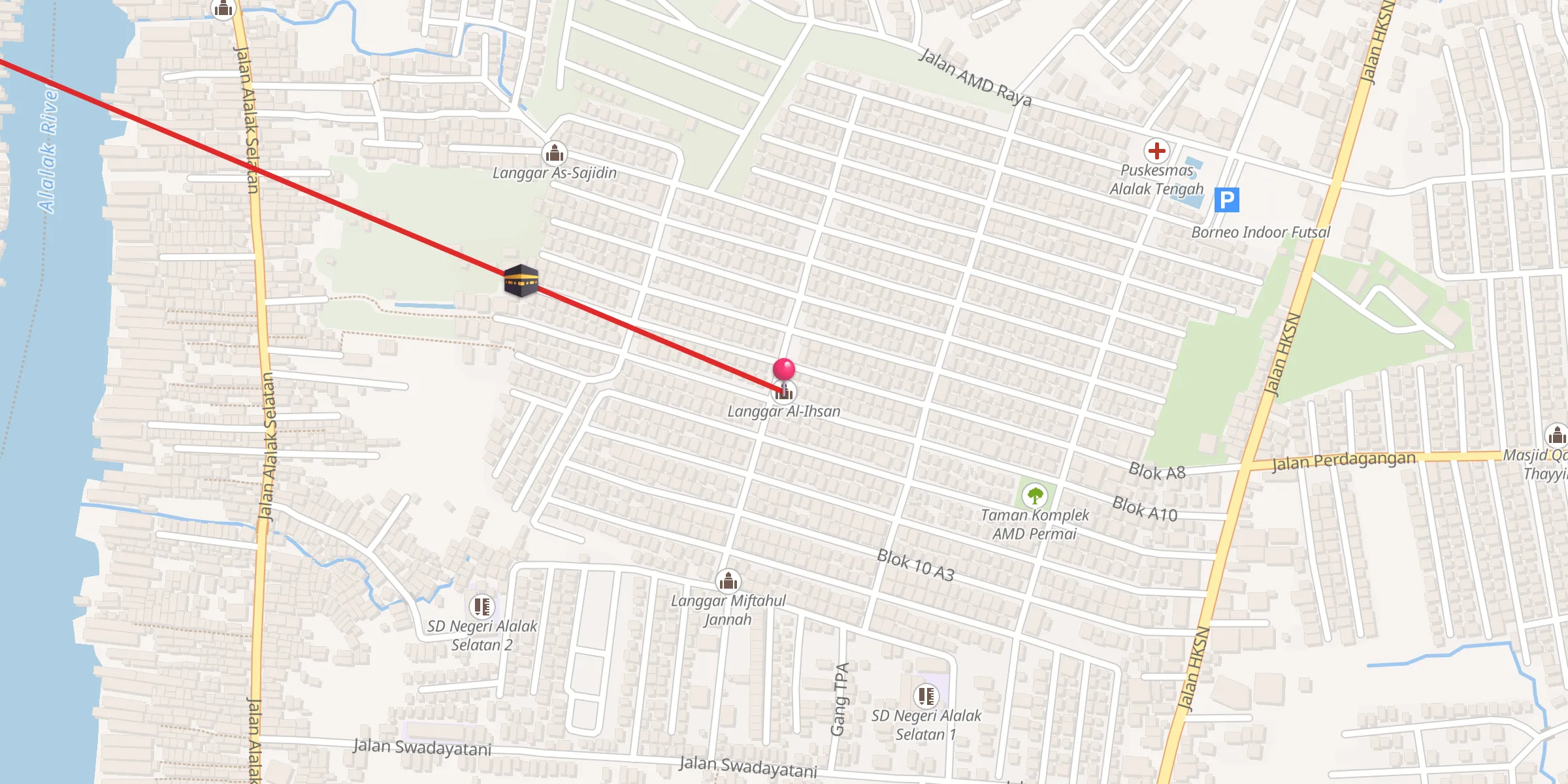 Carte de localisation : Langgar Al-Ihsan