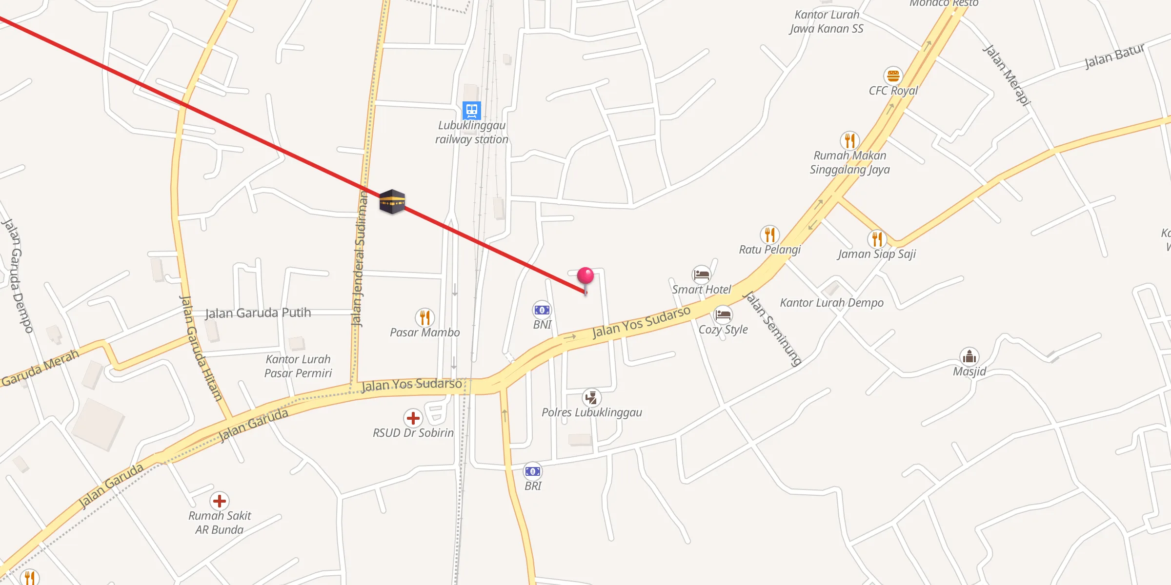 Carte de localisation : Masjid Agung Al Baari'