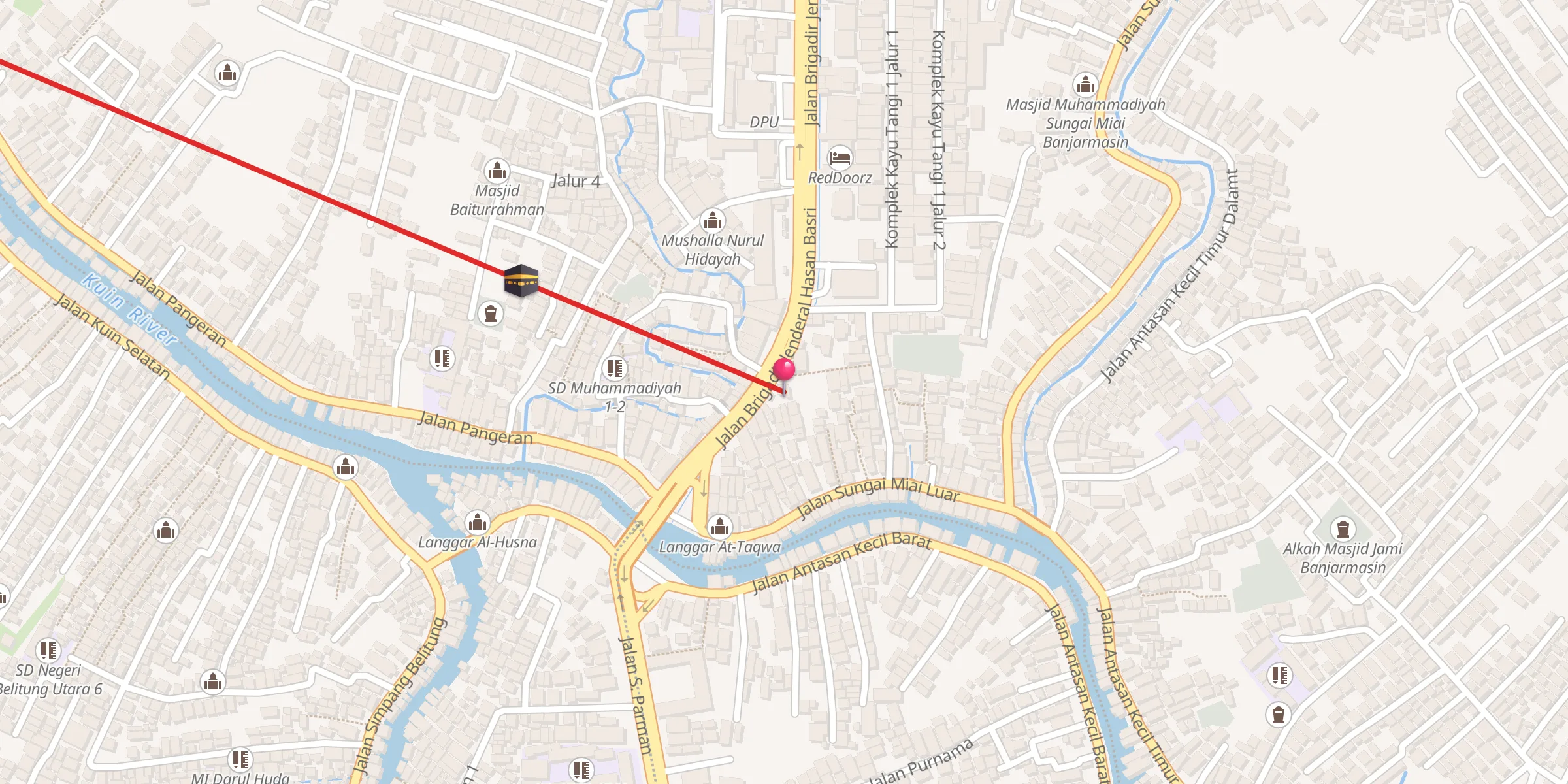 Carte de localisation : Langgar Al-Qadar
