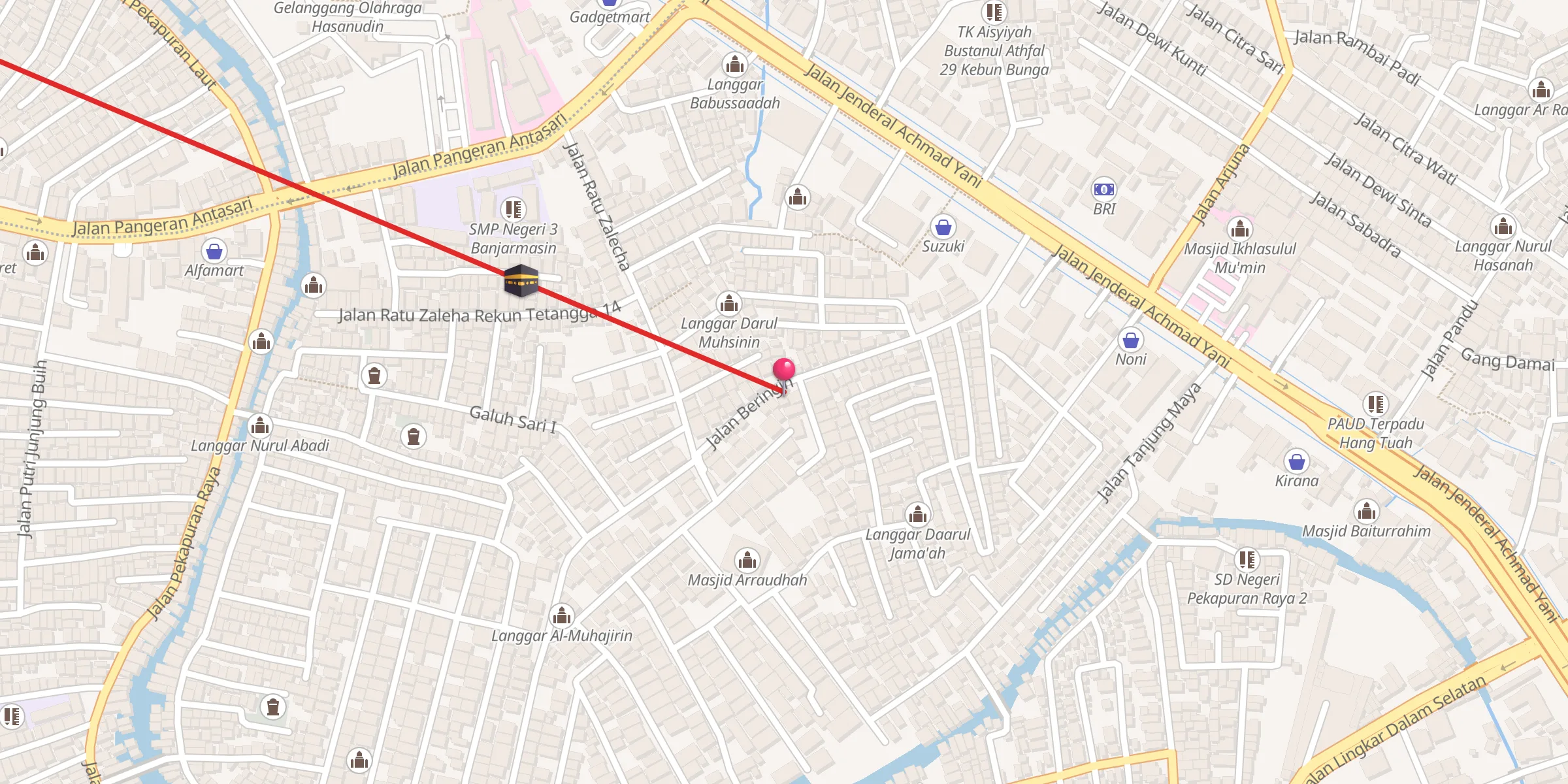 Carte de localisation : Langgar Al Azhar