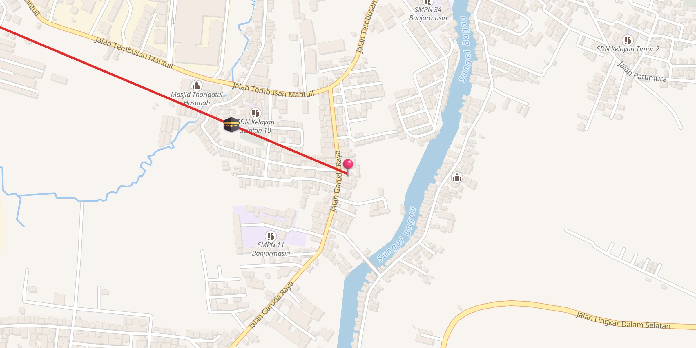 Carte de localisation : Langgar Almubarakah