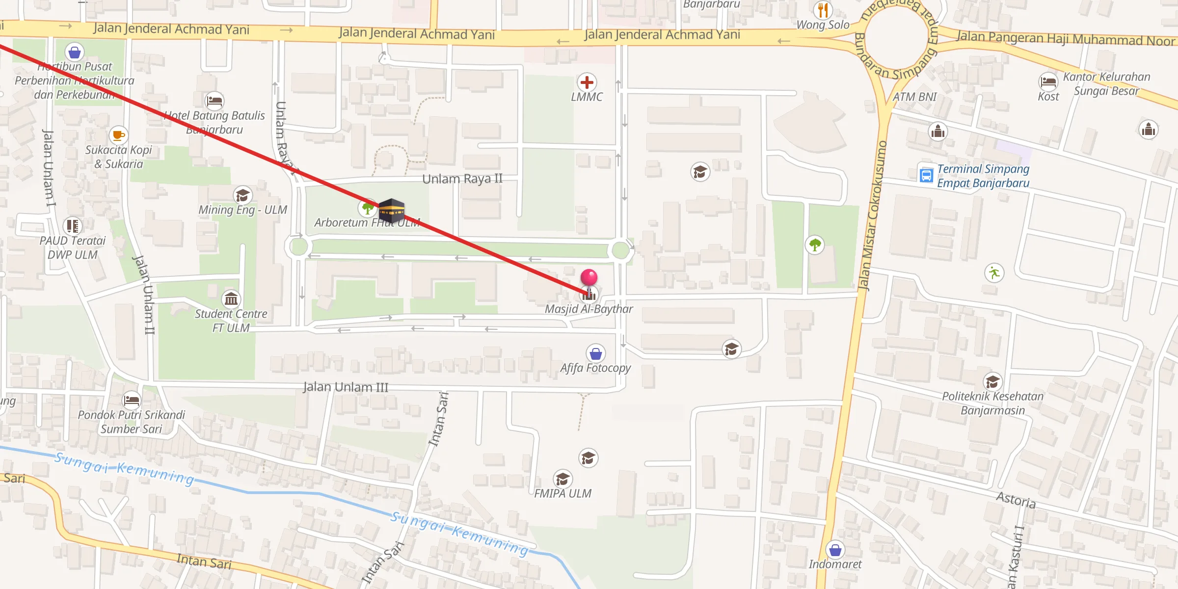Carte de localisation : Masjid Al-Baythar