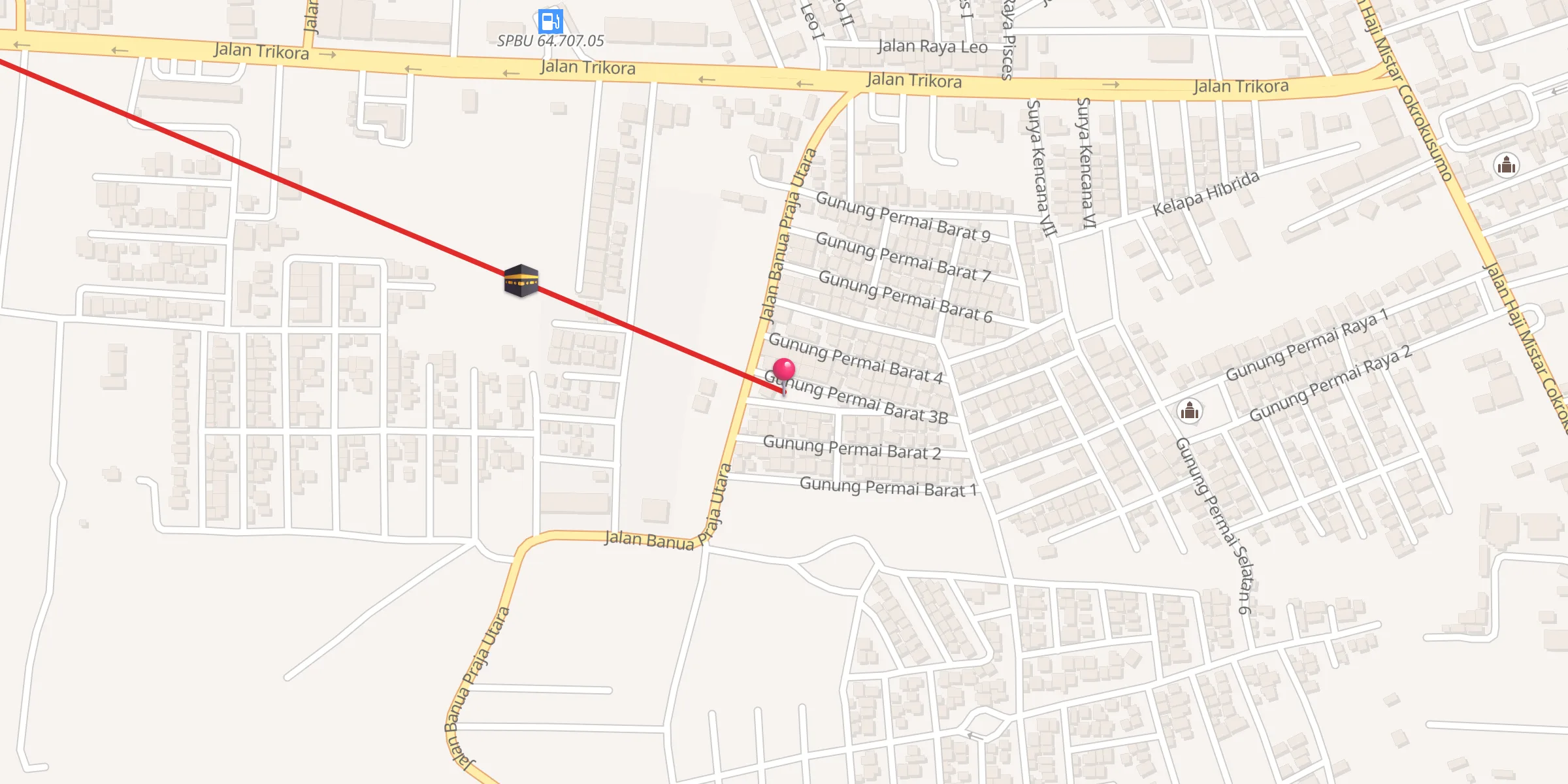 Carte de localisation : Langgar Da`watul Haq