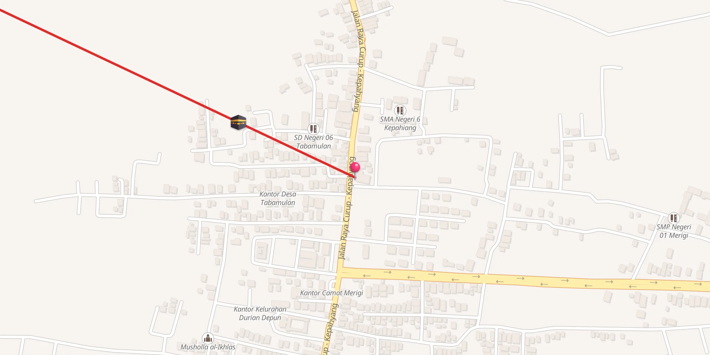 Carte de localisation : Masjid Al.Falah Tabulan