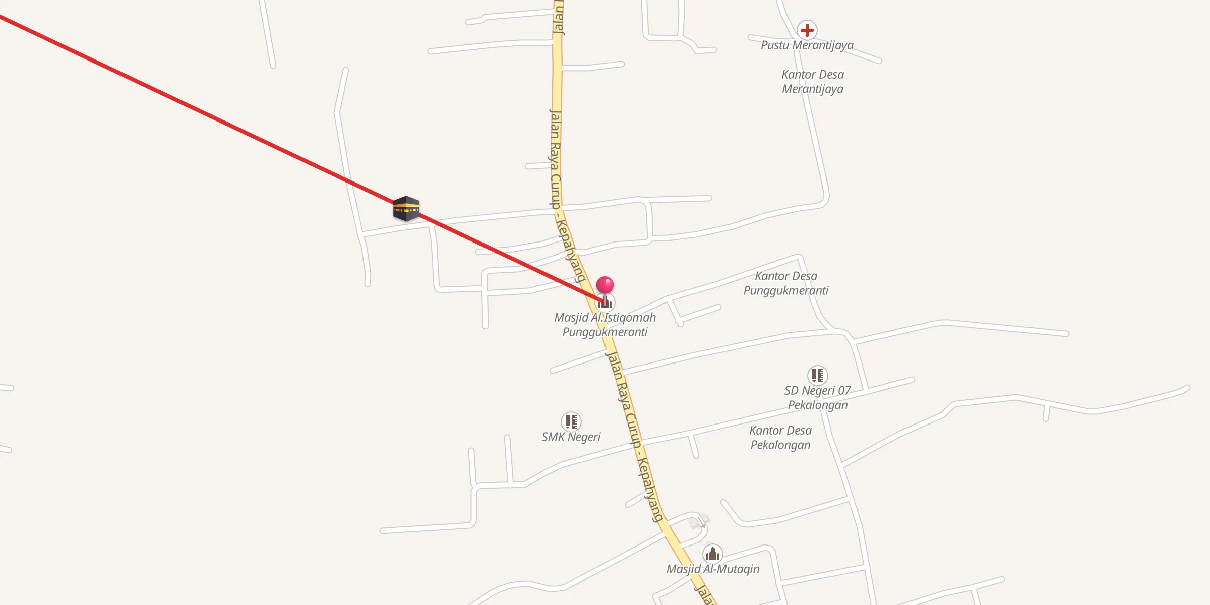 Carte de localisation : Masjid Al.Istiqomah Punggukmeranti