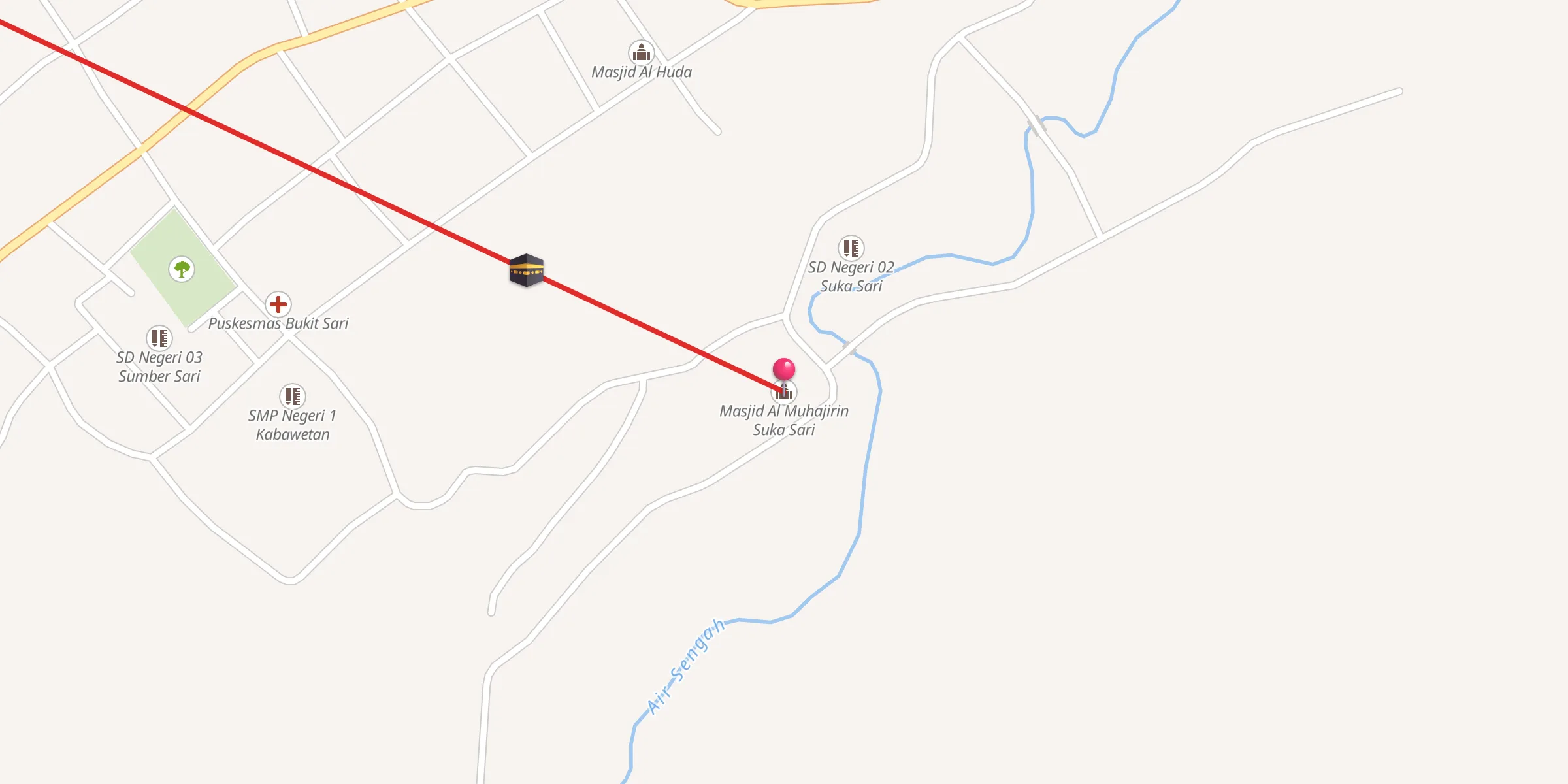 Carte de localisation : Masjid Al Muhajirin Suka Sari