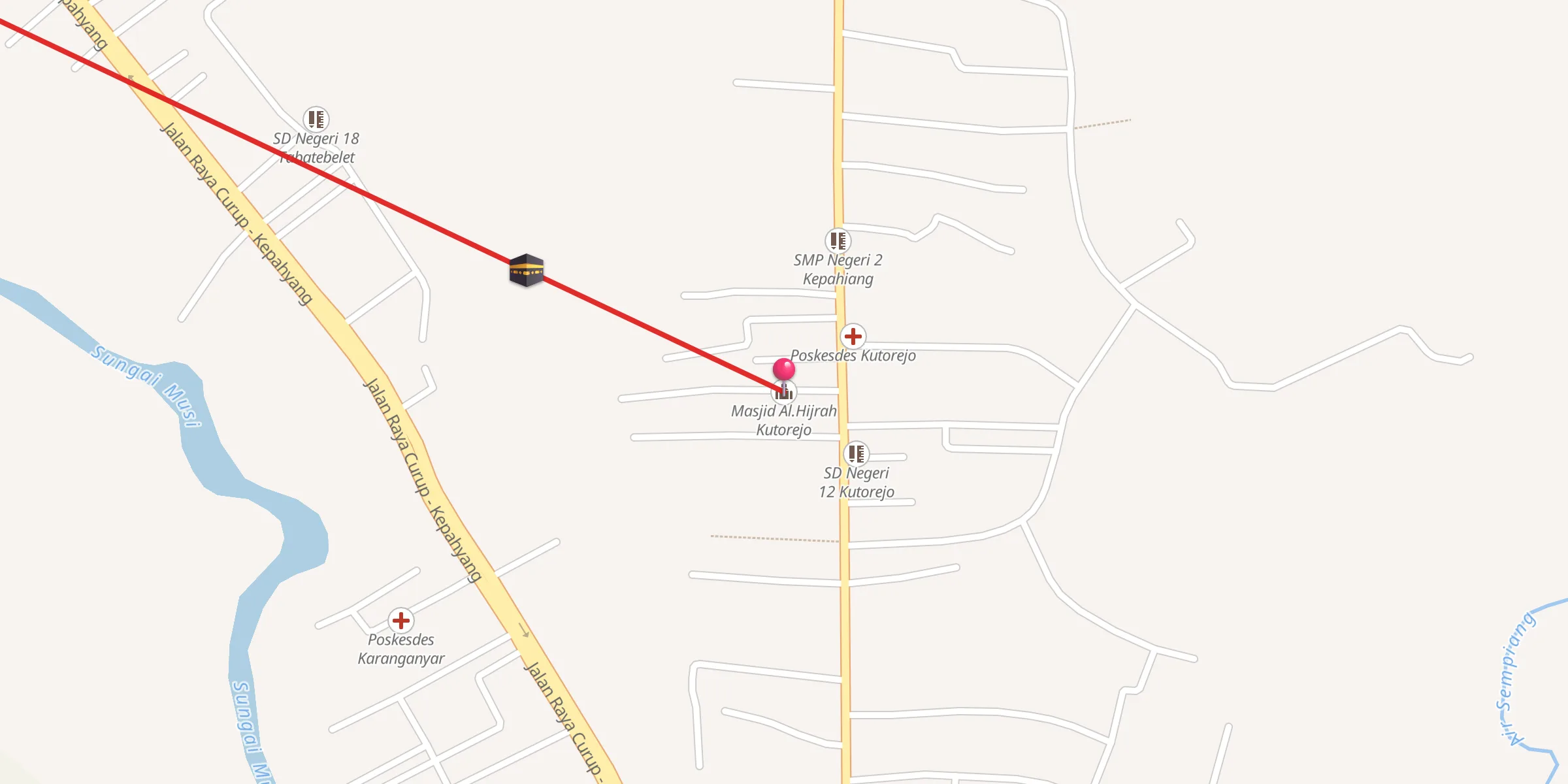 Carte de localisation : Masjid Al.Hijrah Kutorejo