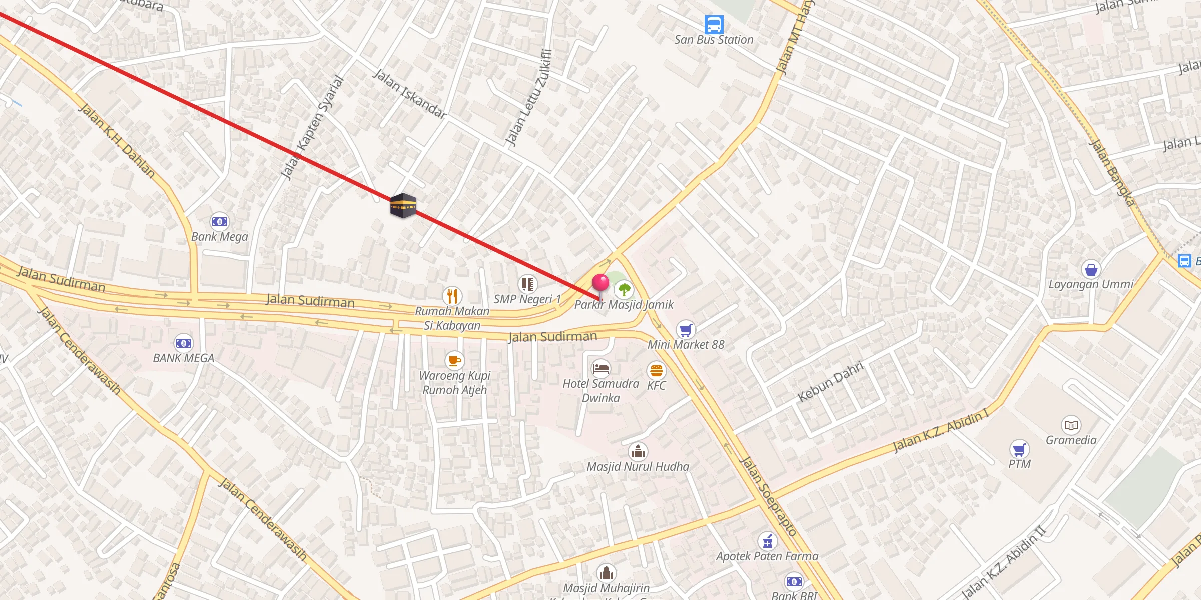 Carte de localisation : Masjid Jamik