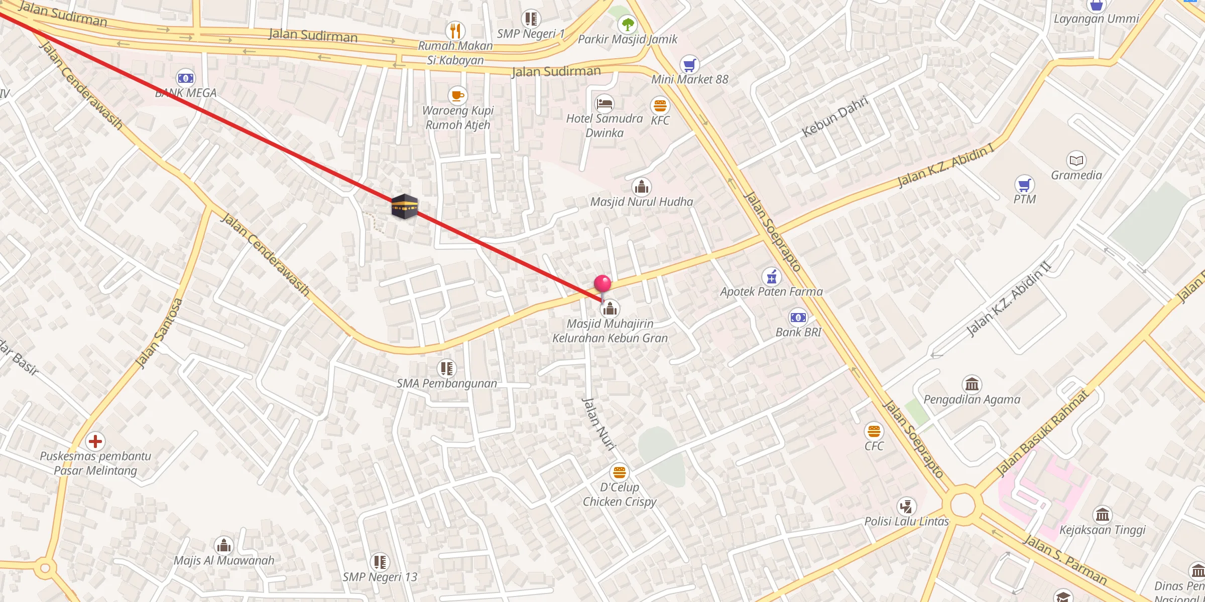 Carte de localisation : Masjid Muhajirin