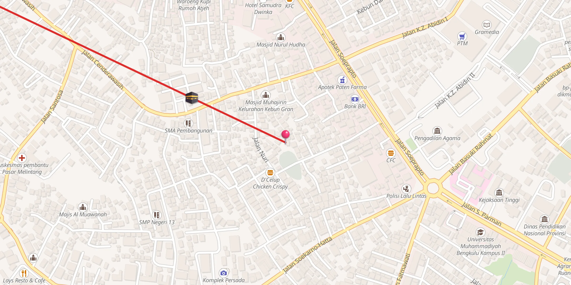 Carte de localisation : Masjid Al Mukmin