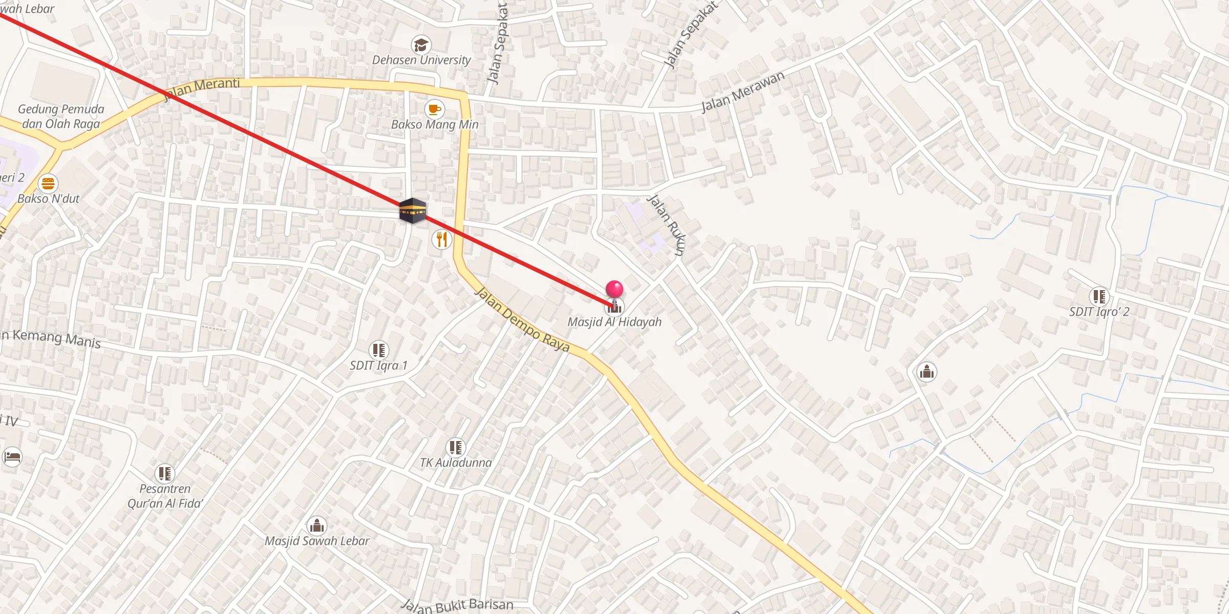 Carte de localisation : Masjid Al Hidayah
