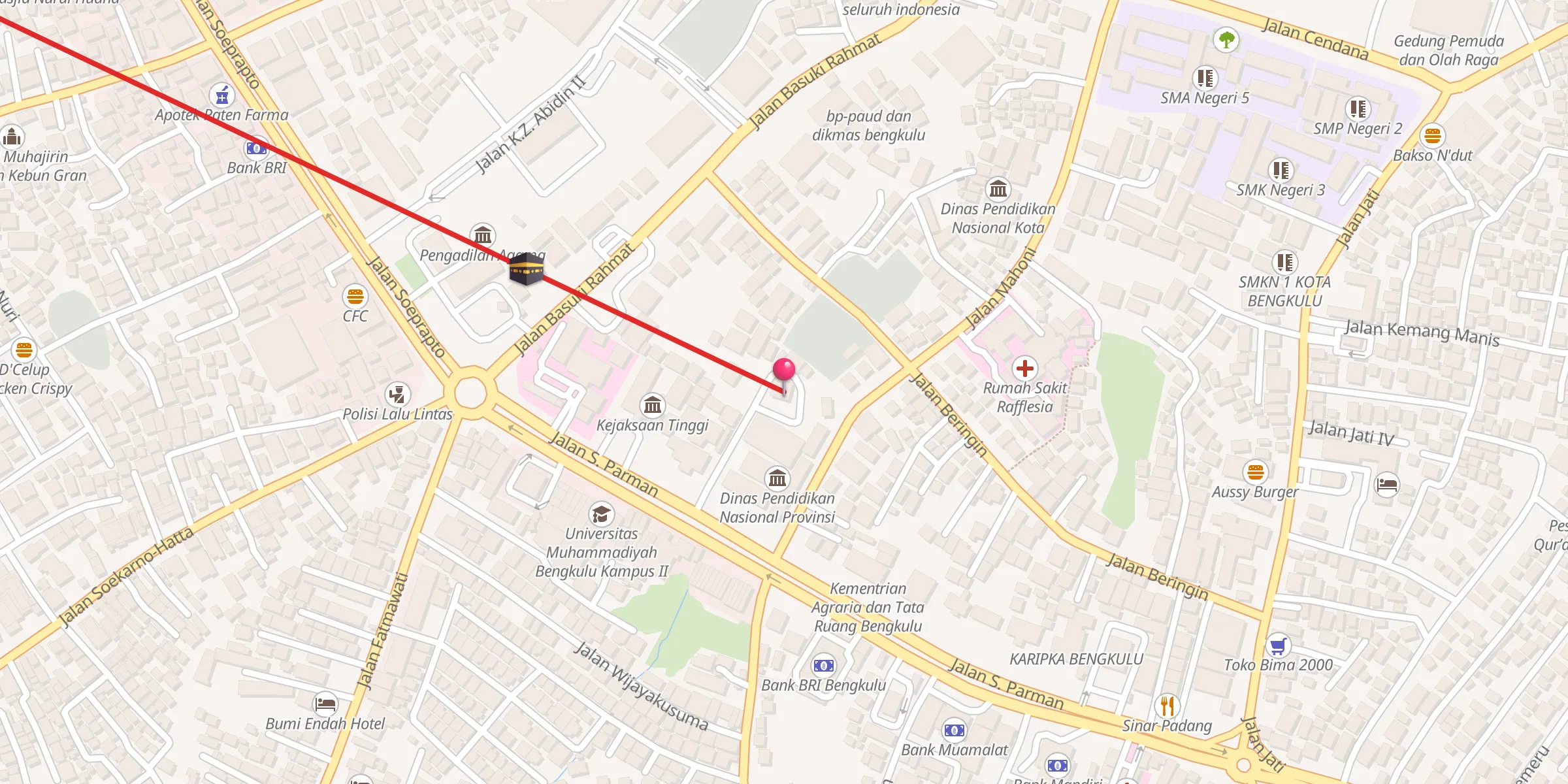 Carte de localisation : Masjid Diknas