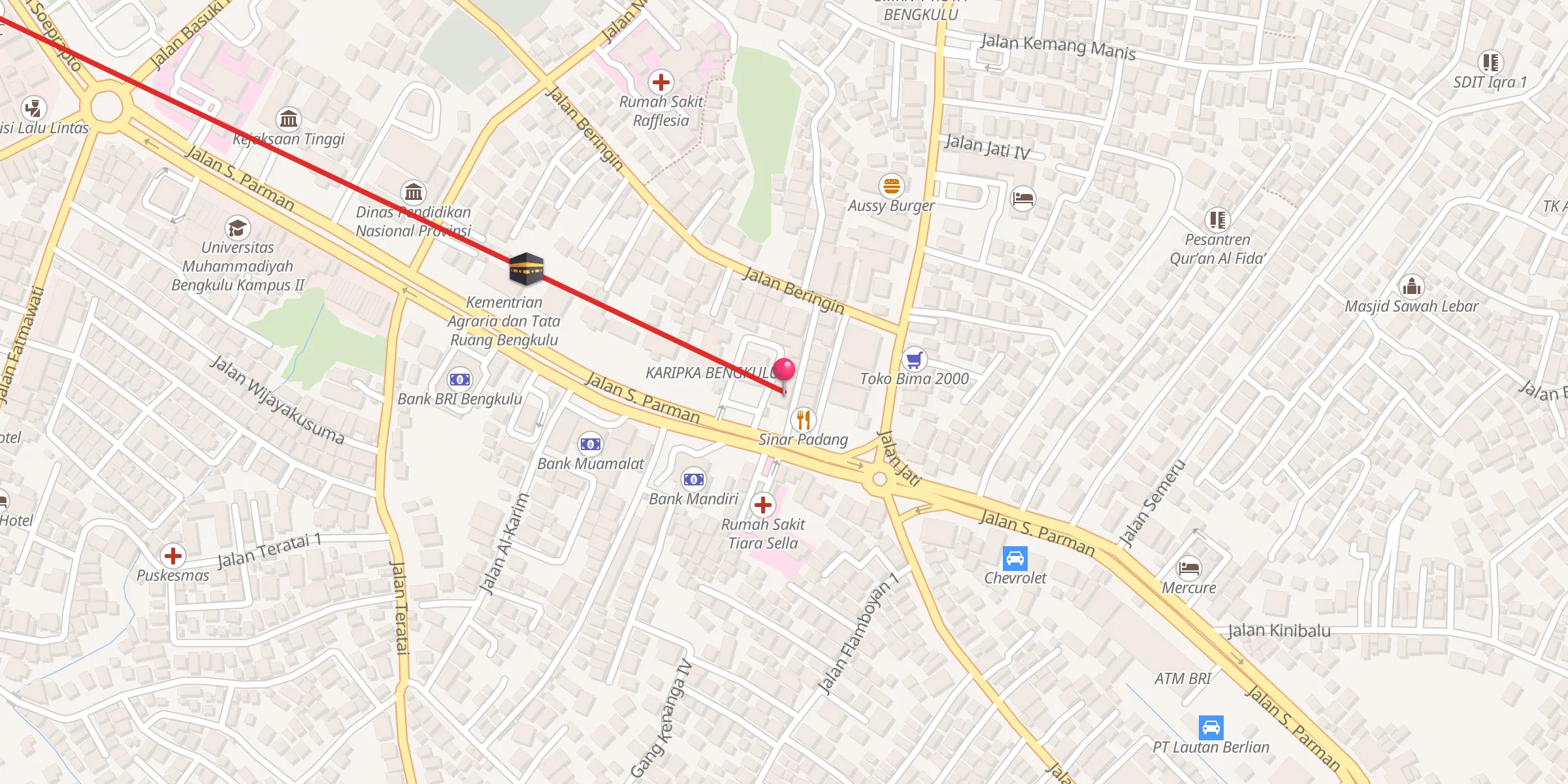 Carte de localisation : Masjid Al-Muhtadin