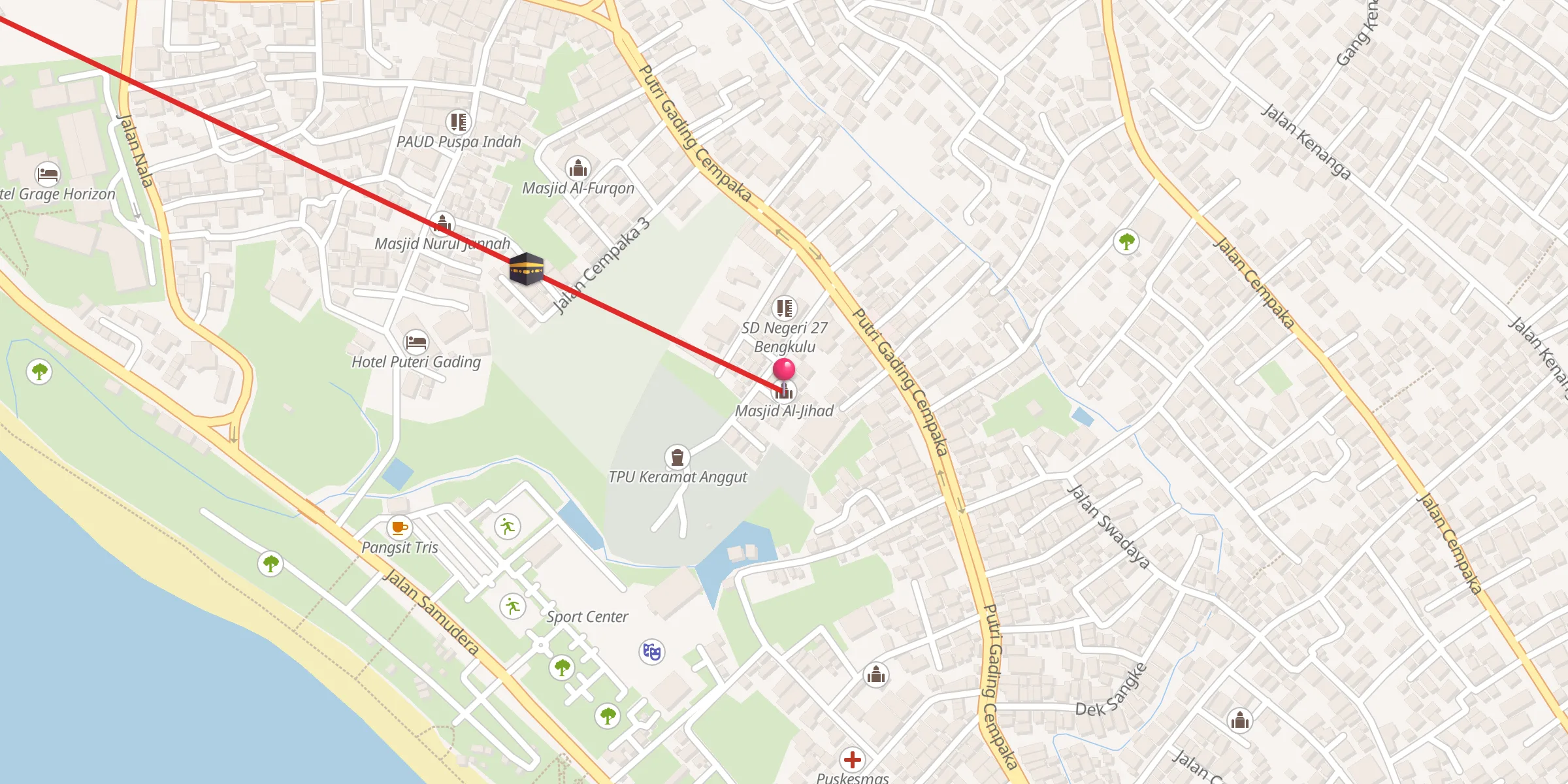 Carte de localisation : Masjid Al-Jihad