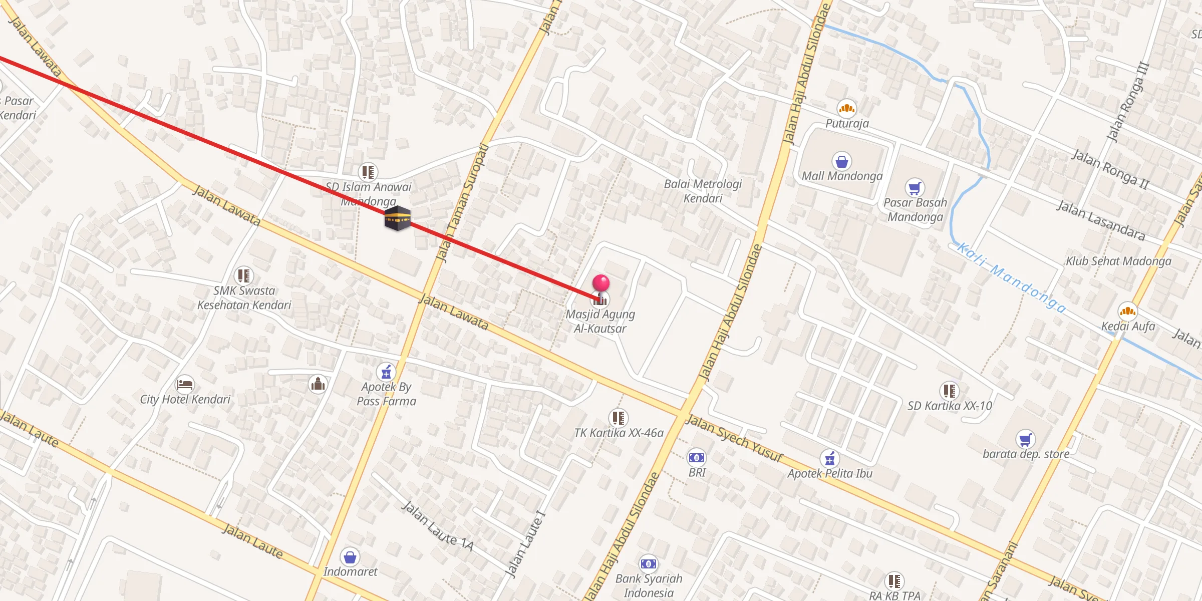 Carte de localisation : Masjid Agung Al-Kautsar